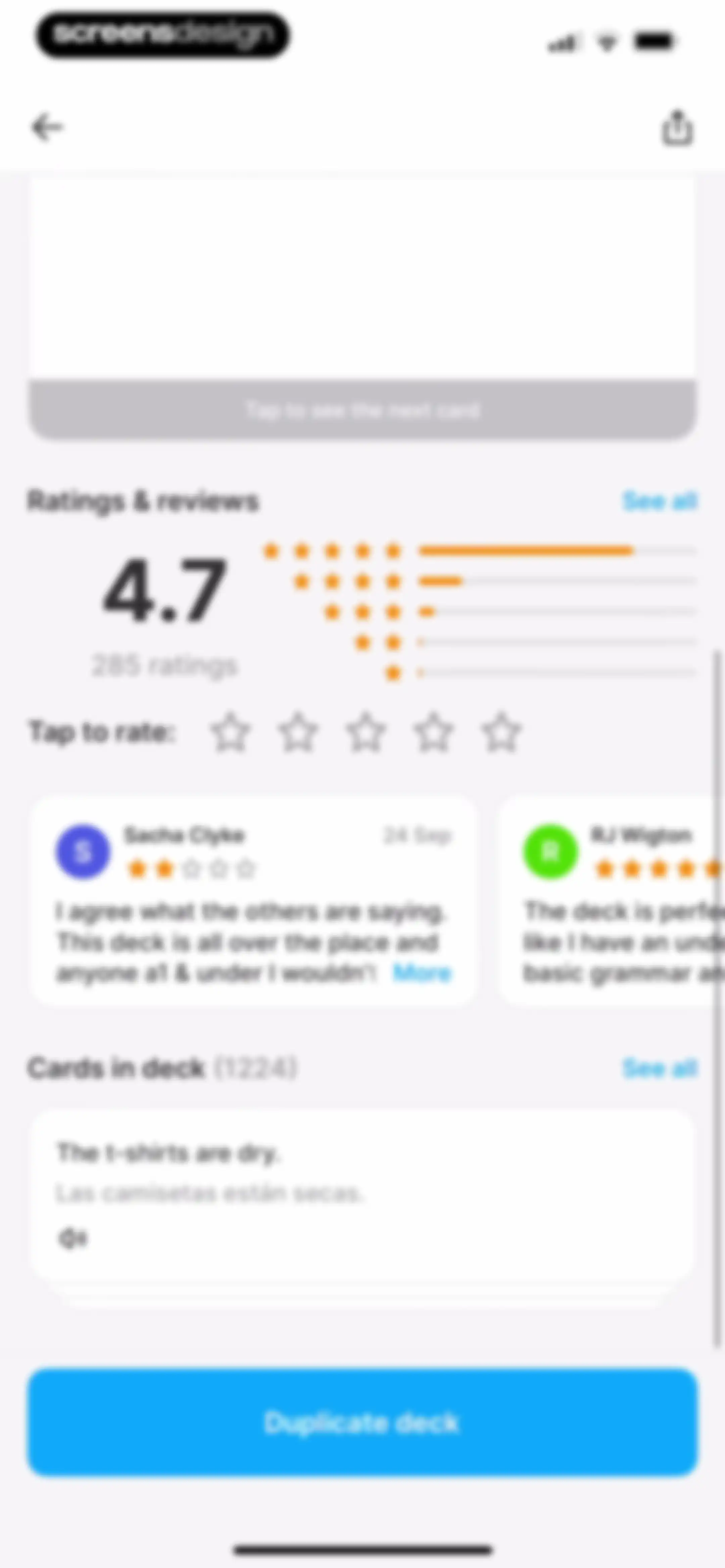 Noji - Flashcards study app screen 118