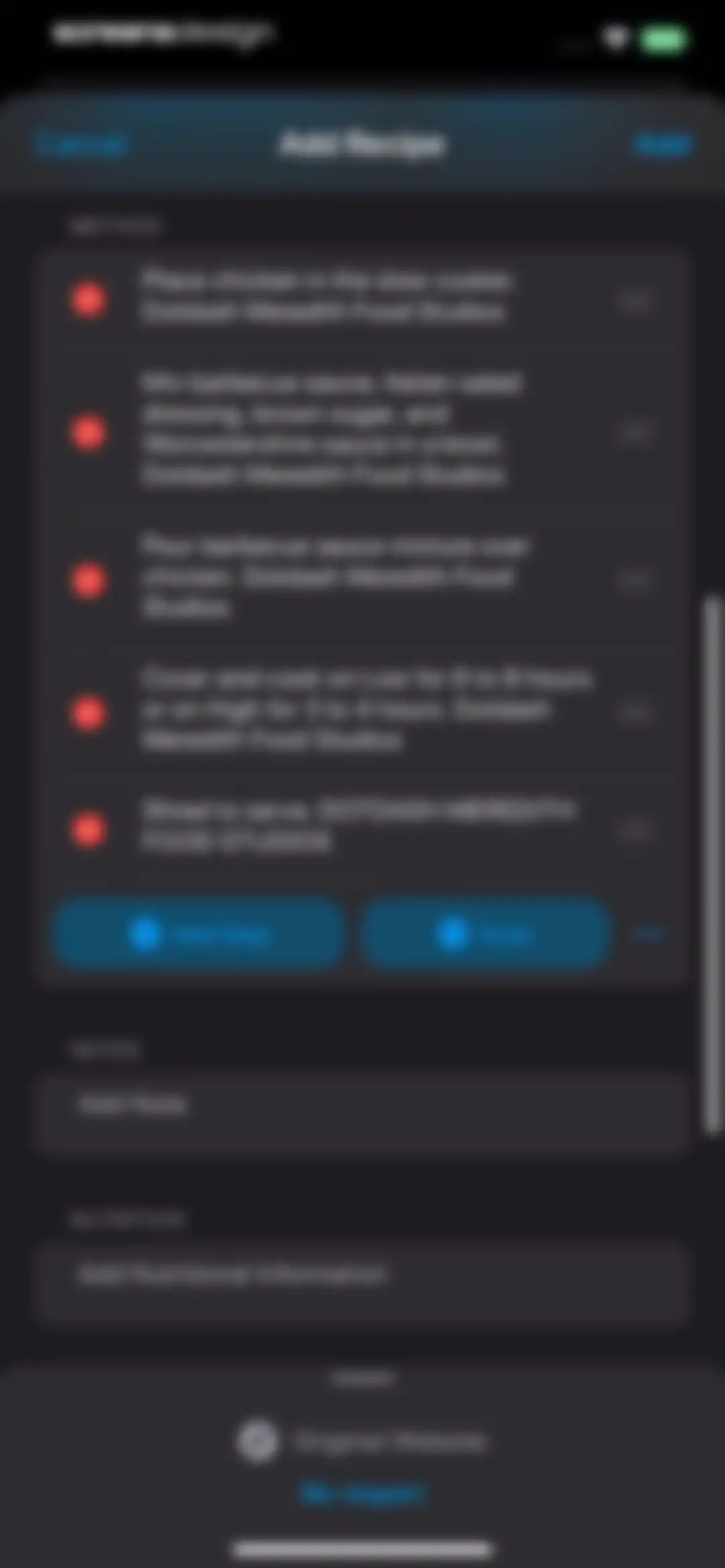 Crouton: Recipe Manager screen 10