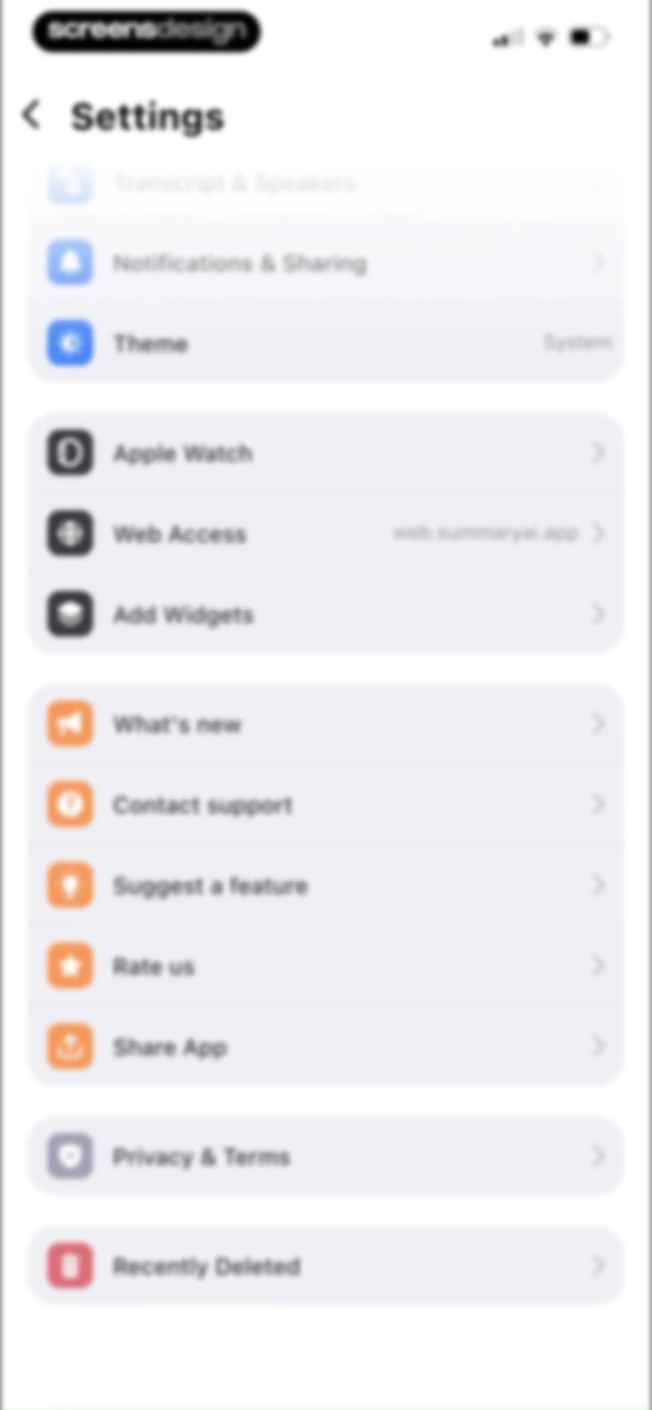 Summary - AI Note Taker screen 118