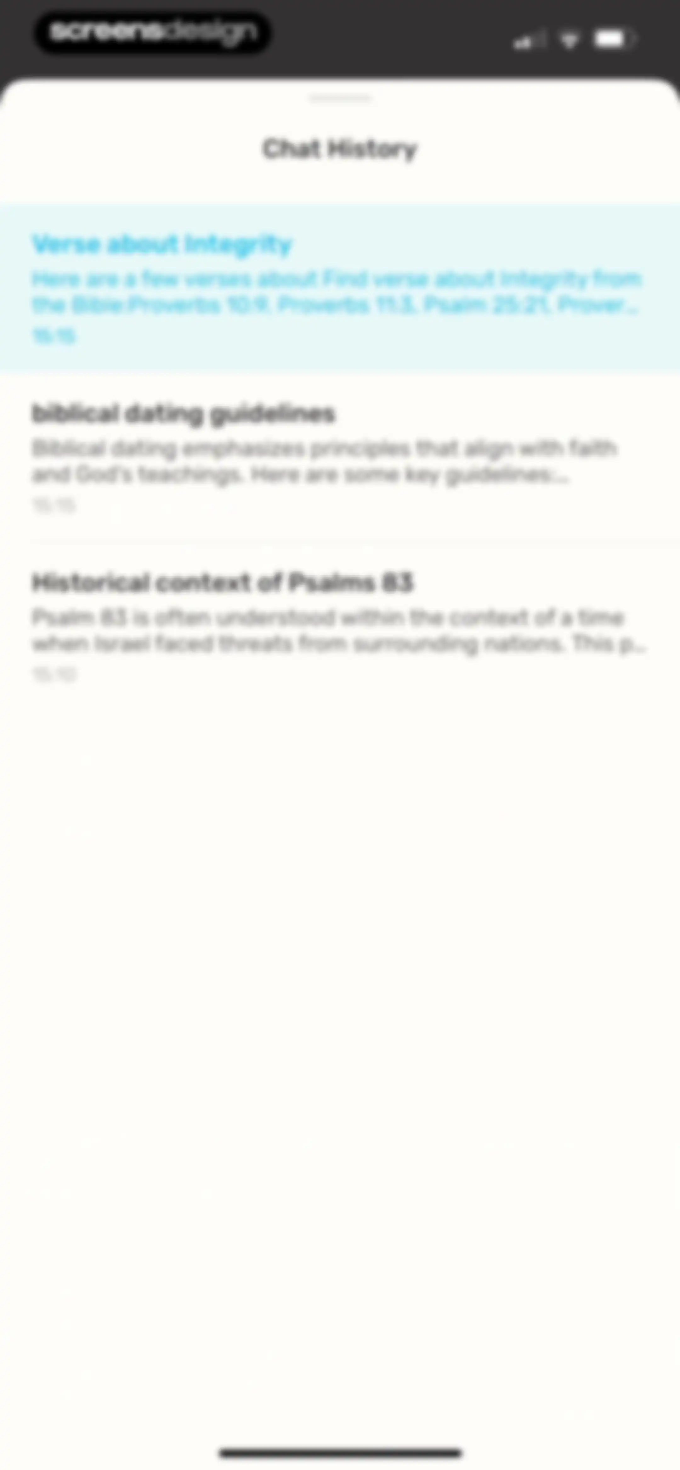 Bible Study - Manna screen 121