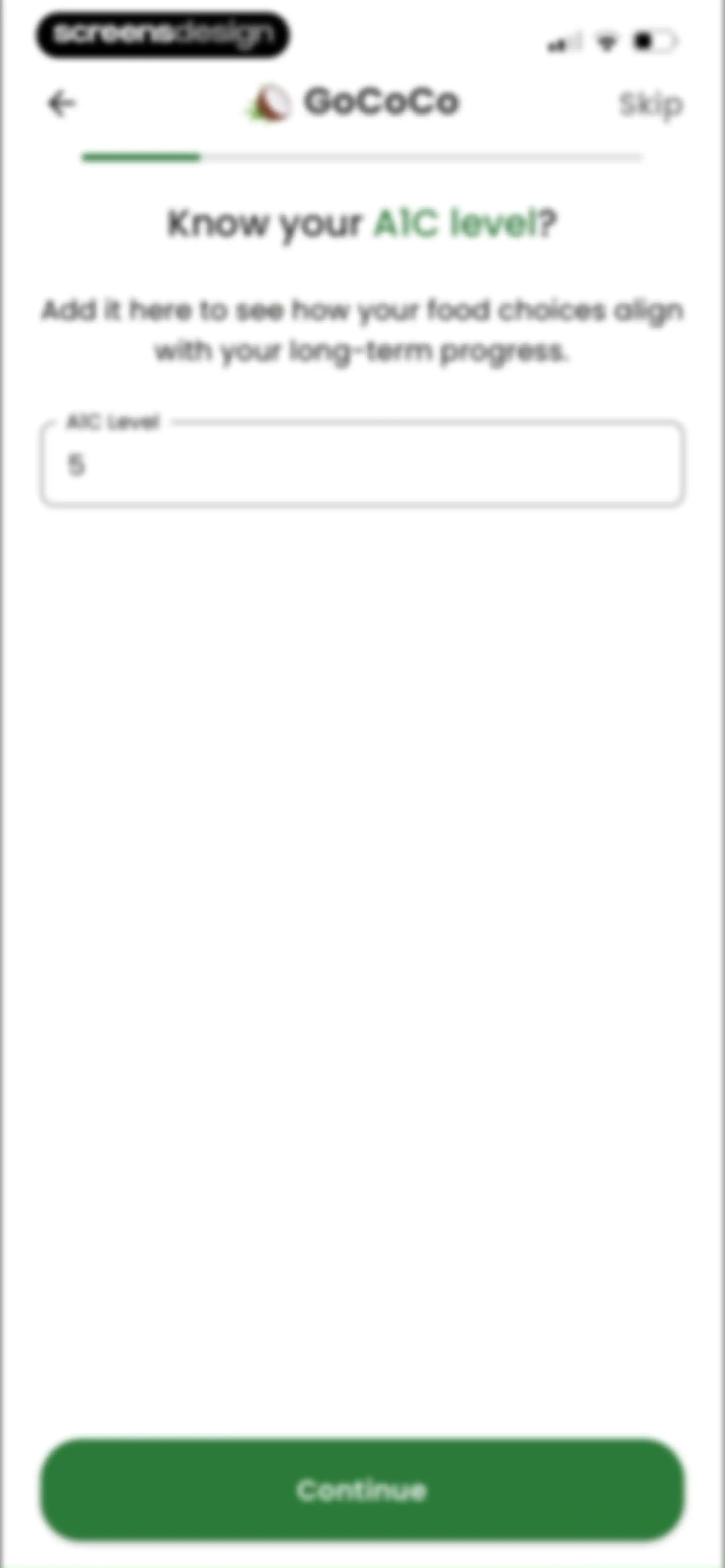 Diabetes food tracker - Gococo screen 17