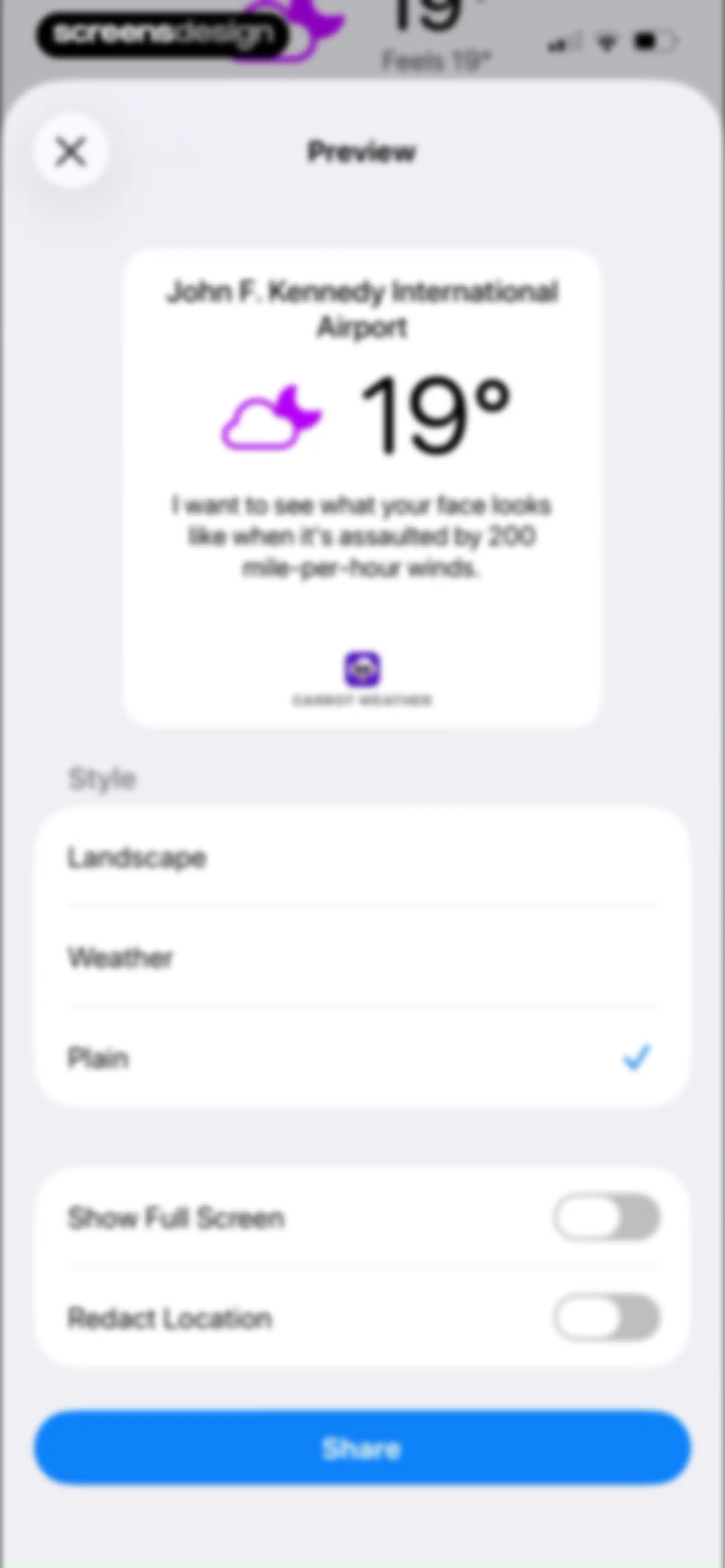 CARROT Weather: Alerts & Radar screen 140
