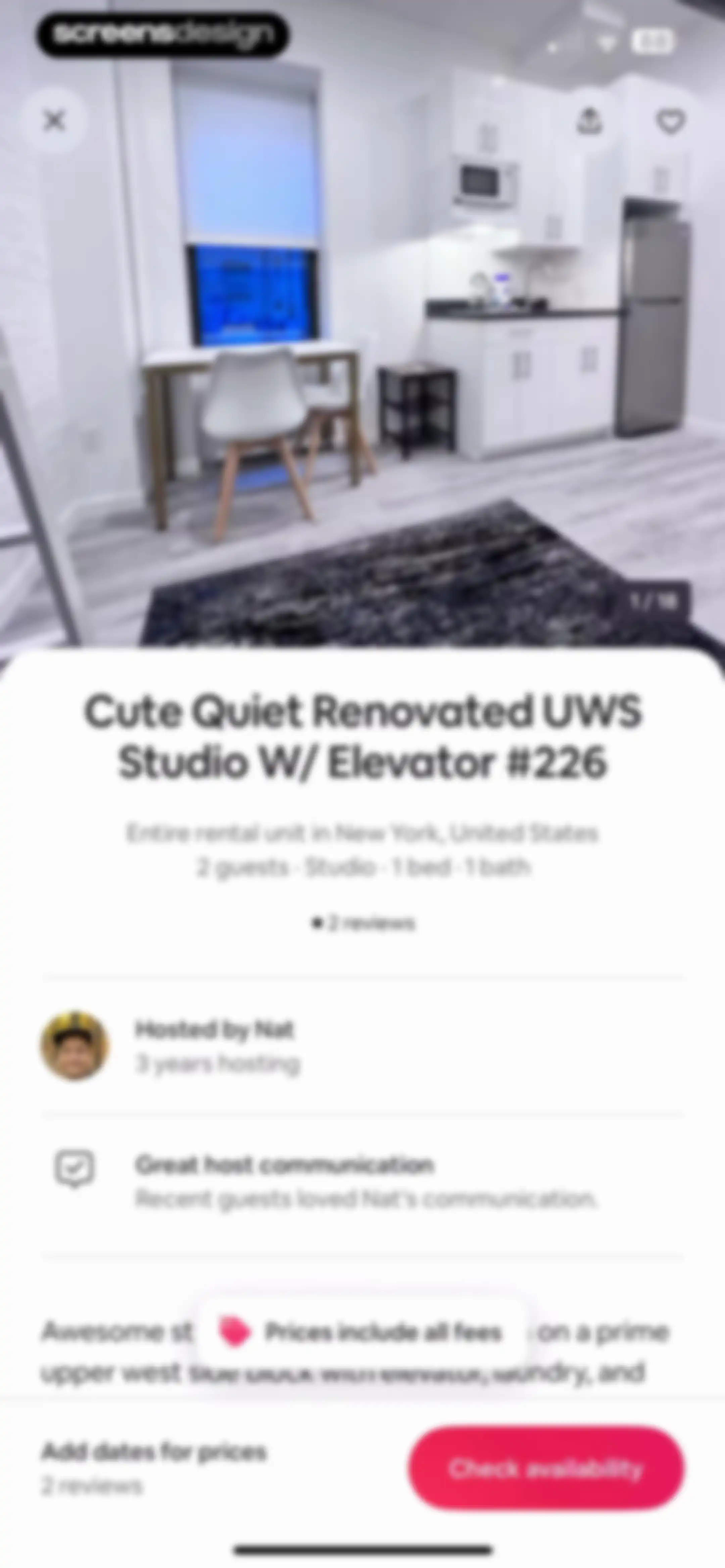 Airbnb screen 100