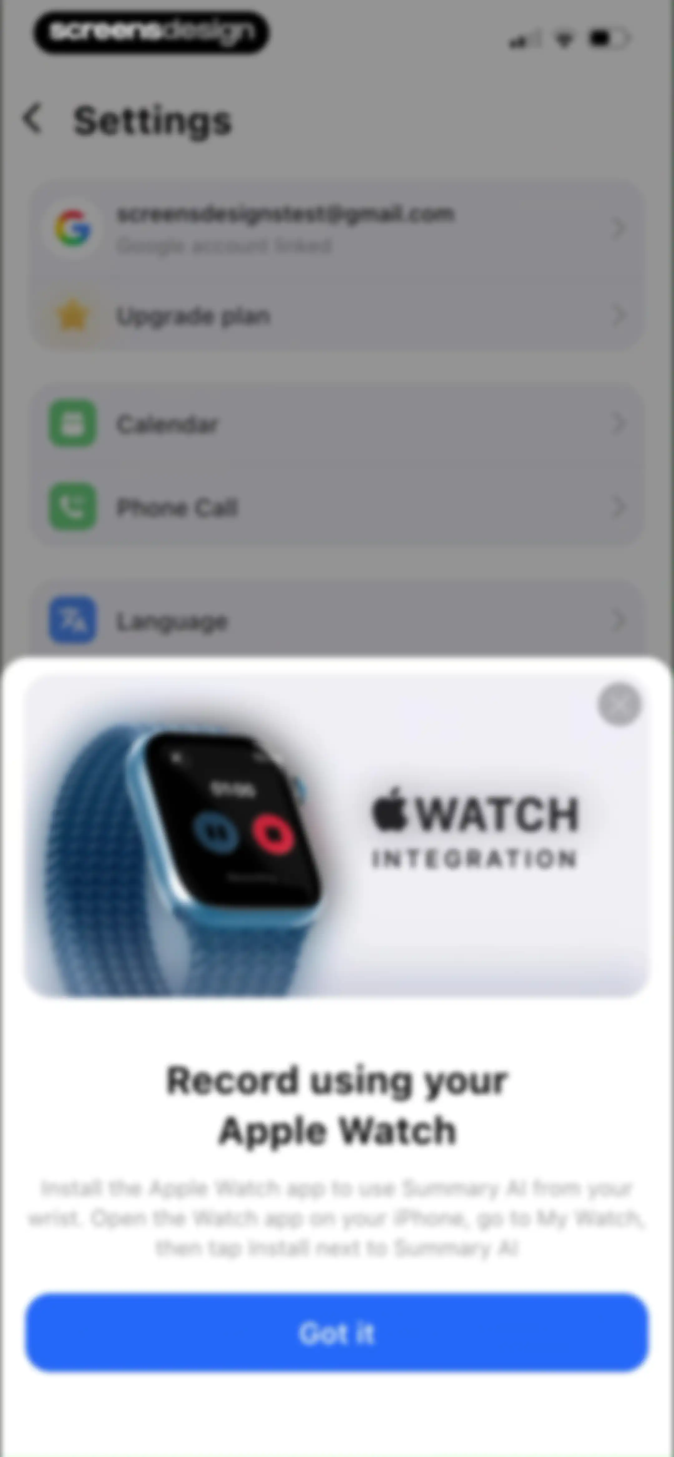 Summary - AI Note Taker screen 117