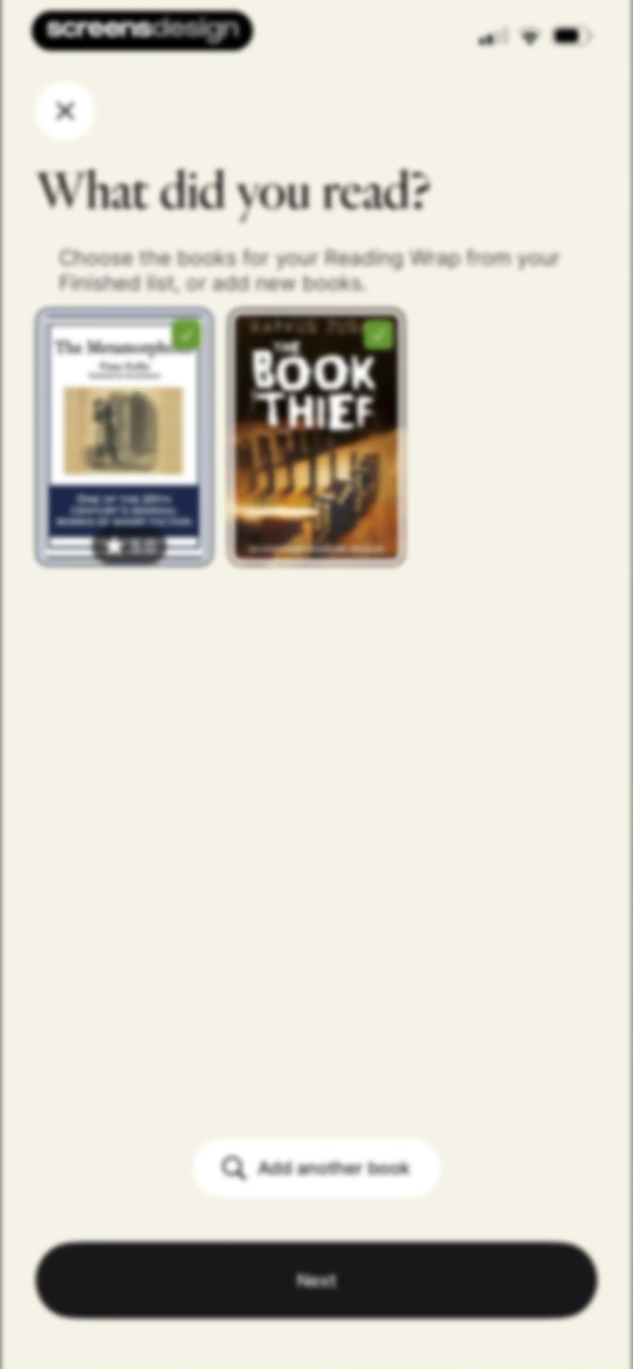 Fable: Track & Discuss Books screen 211