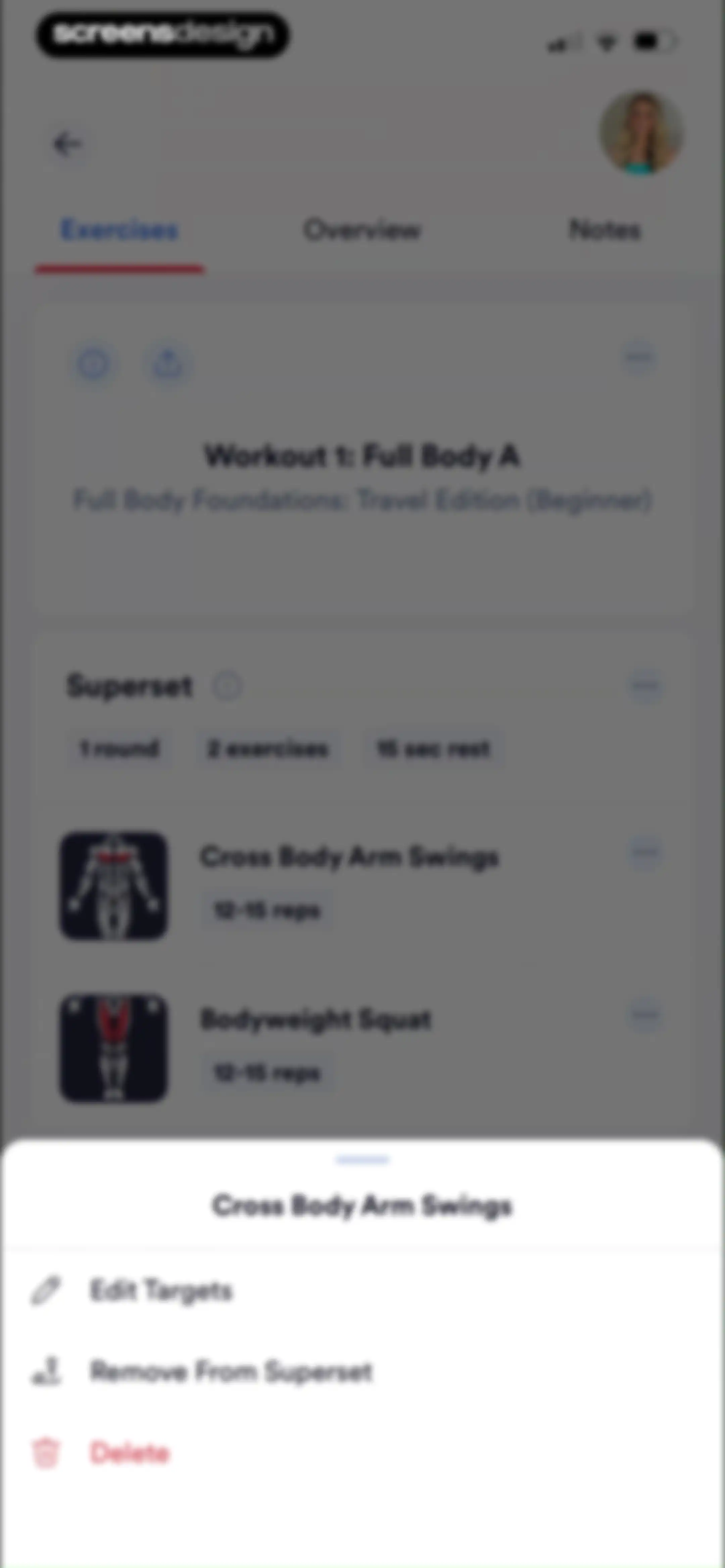 Caliber: Strength Training screen 144