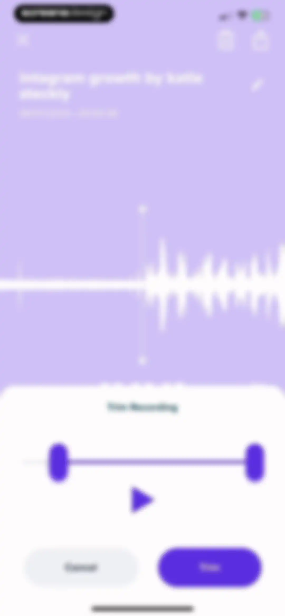 Rev: Record & Transcribe screen 16