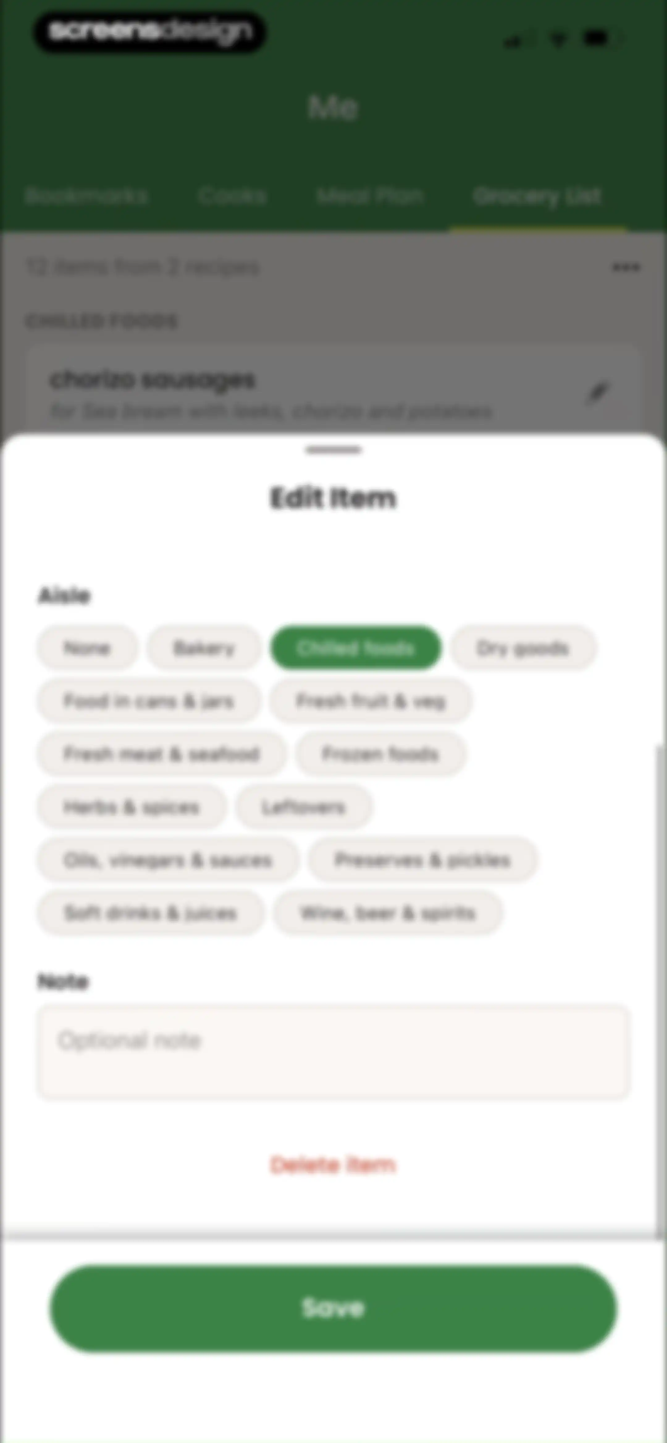 CookShelf: Search Cookbooks screen 107