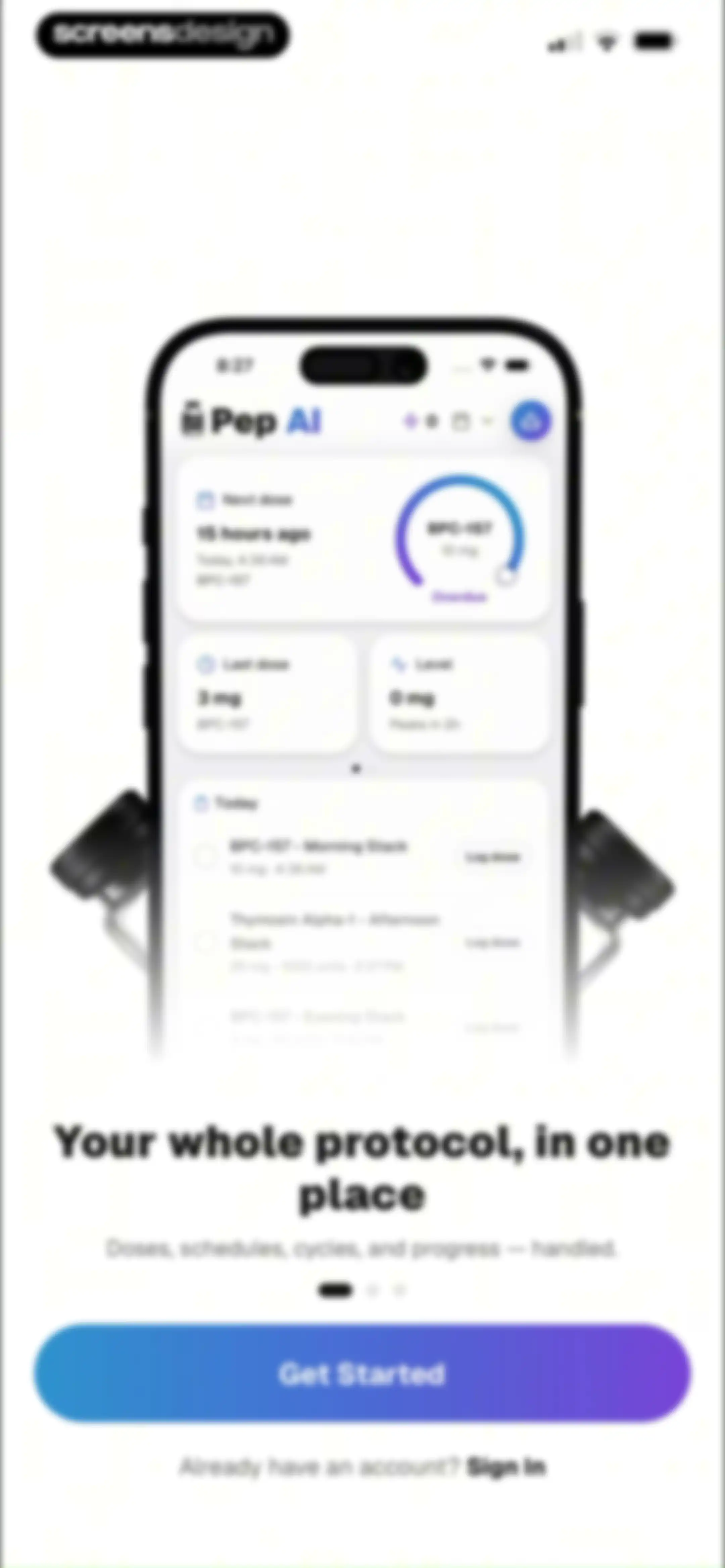 Pep AI: Peptide GLP-1 Tracker screen 3