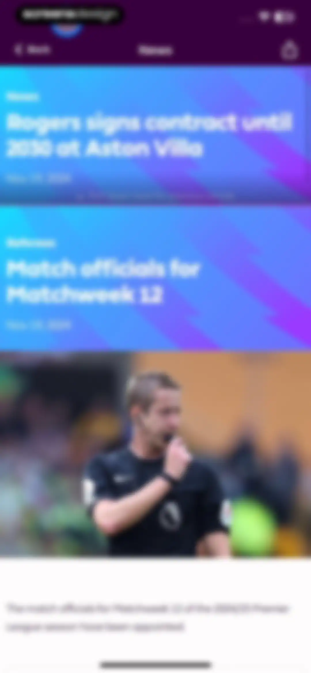 Premier League - Scores, News screen 75