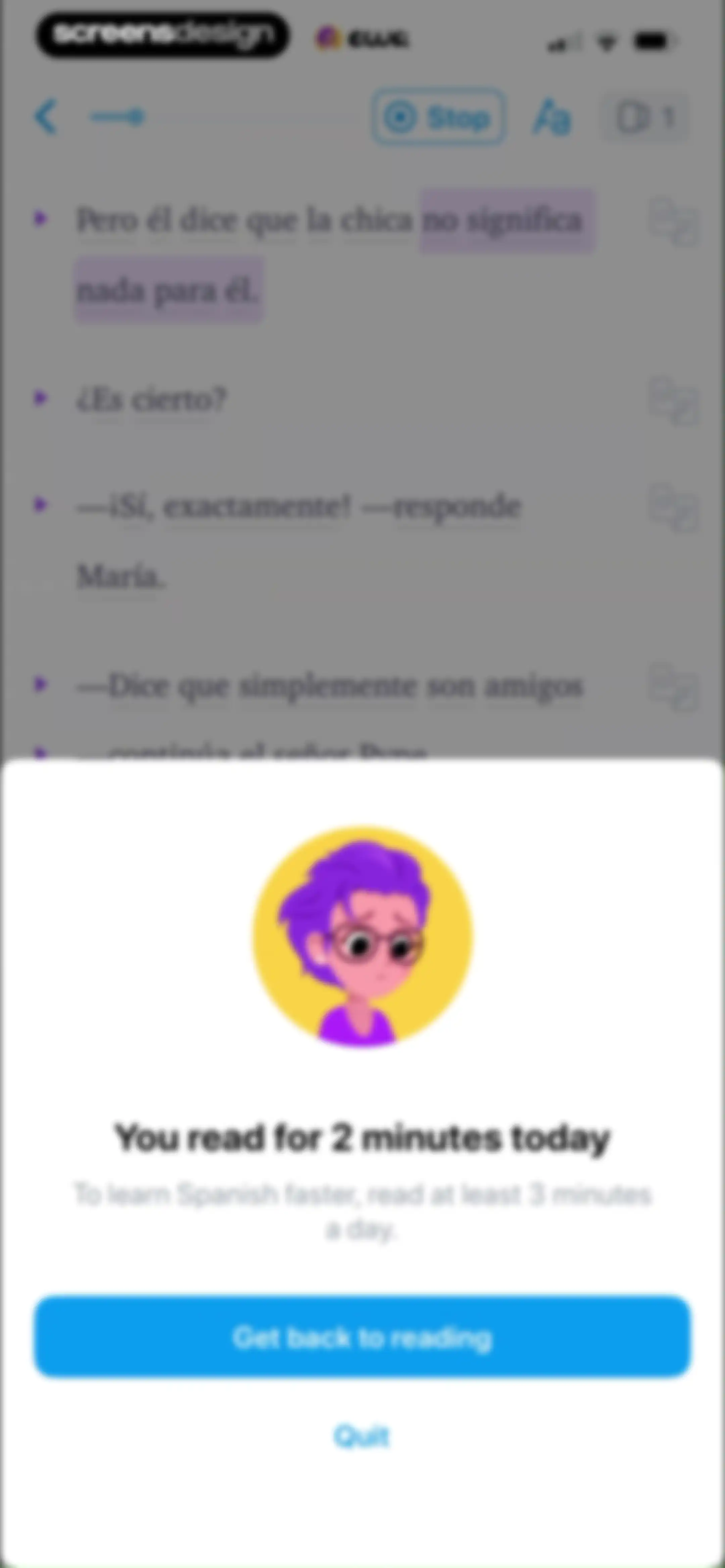 EWA: Learn Languages screen 53