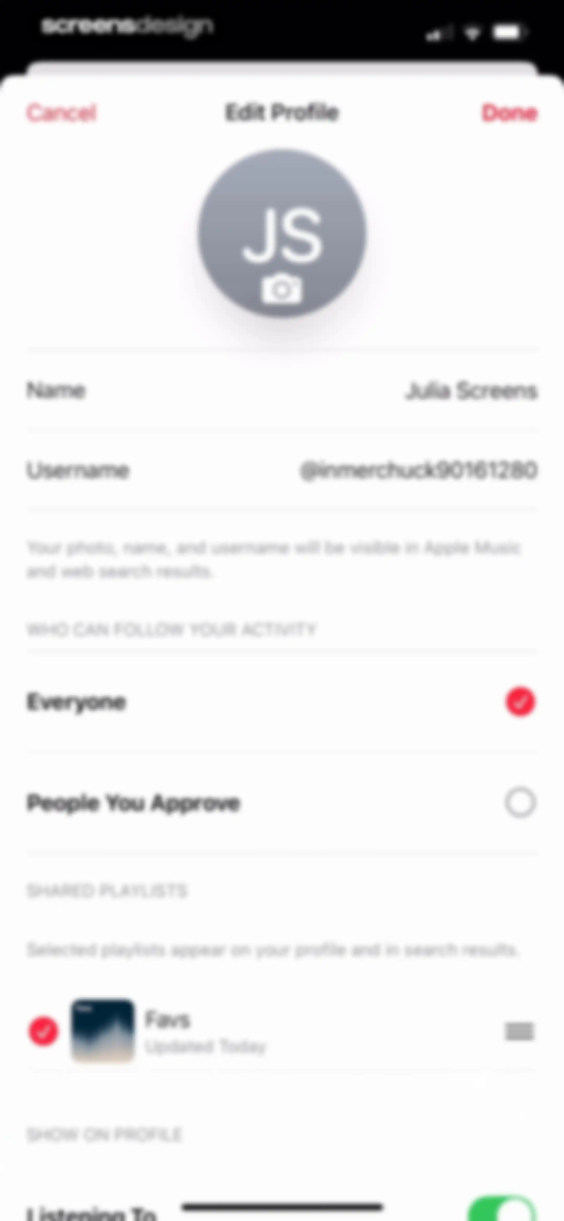 Apple Music screen 154