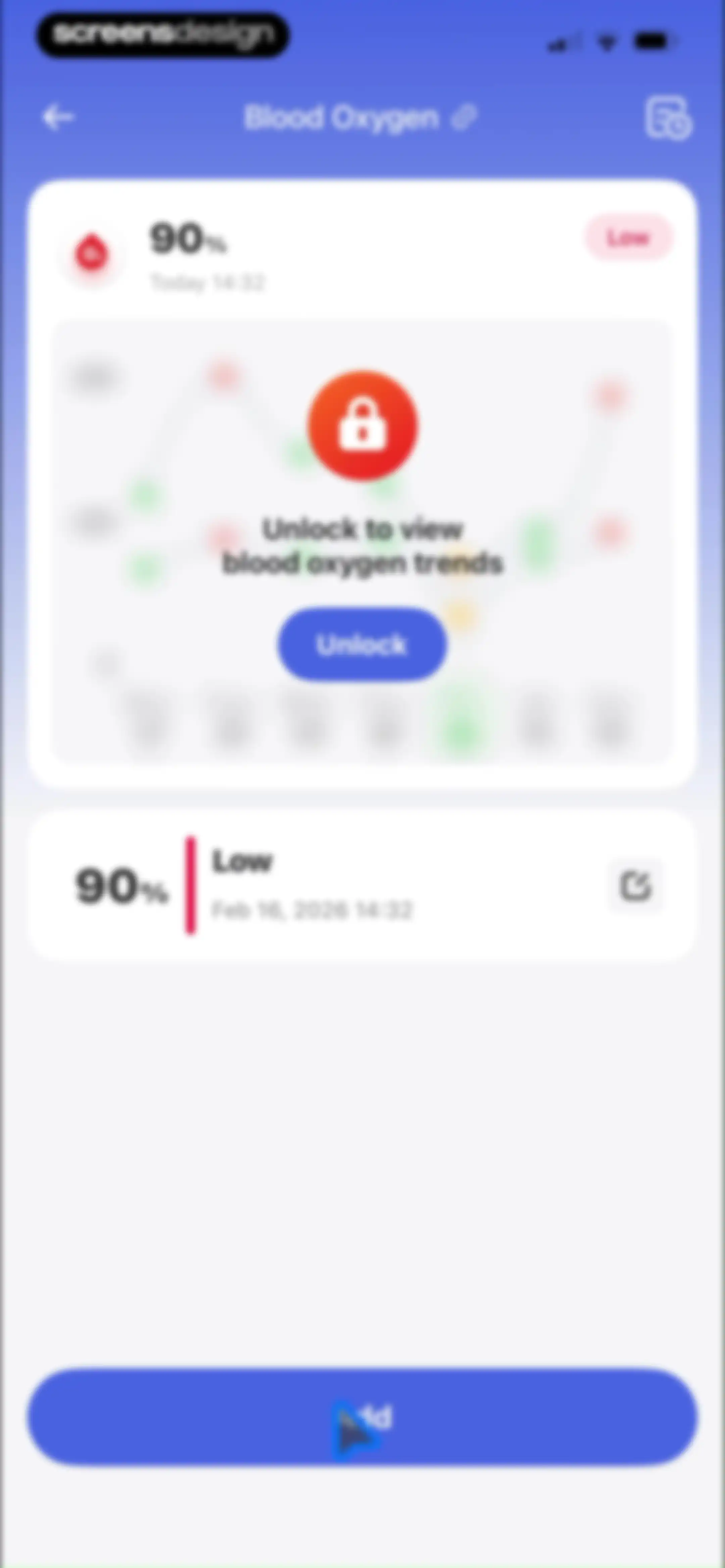 Health Tracker- HeartRate & BP screen 51