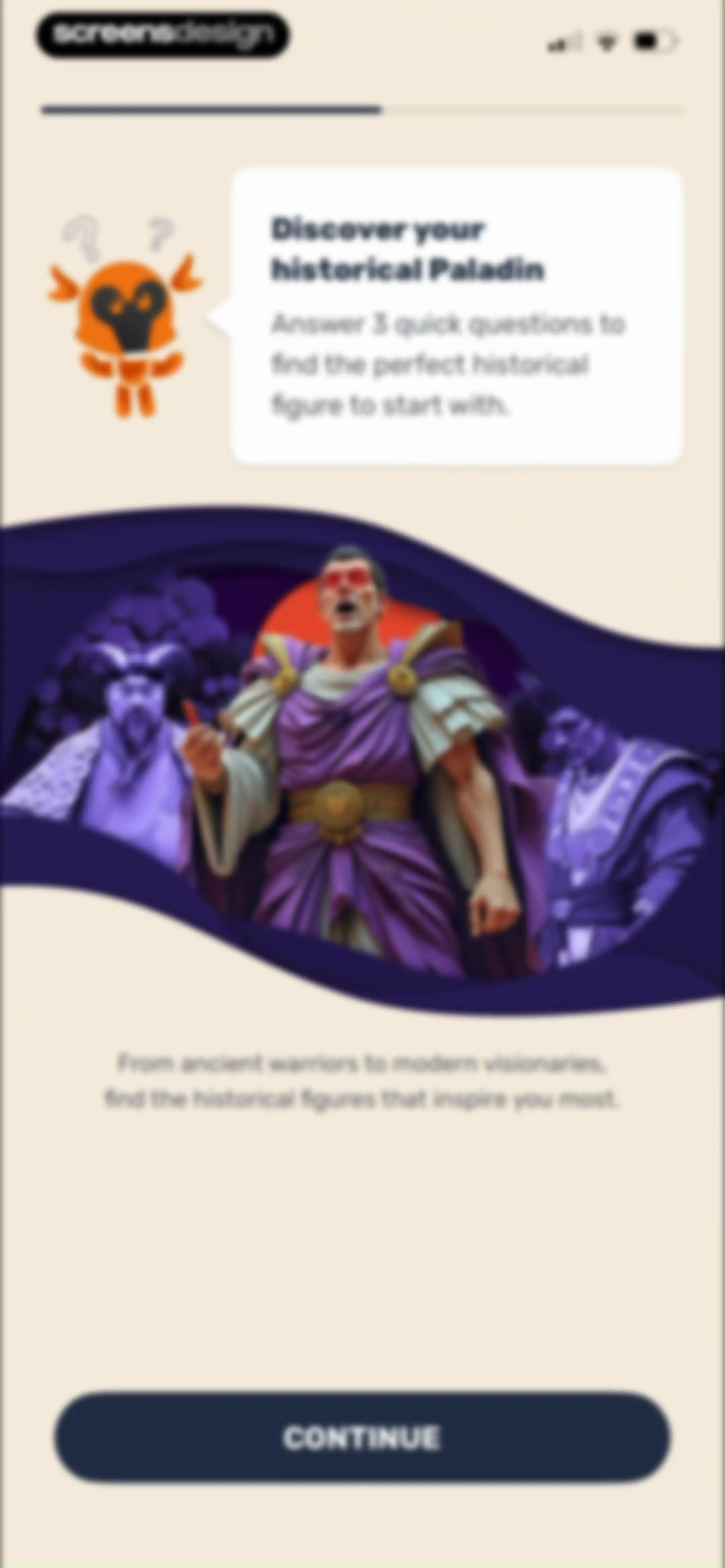 Paladin: Learn History screen 21