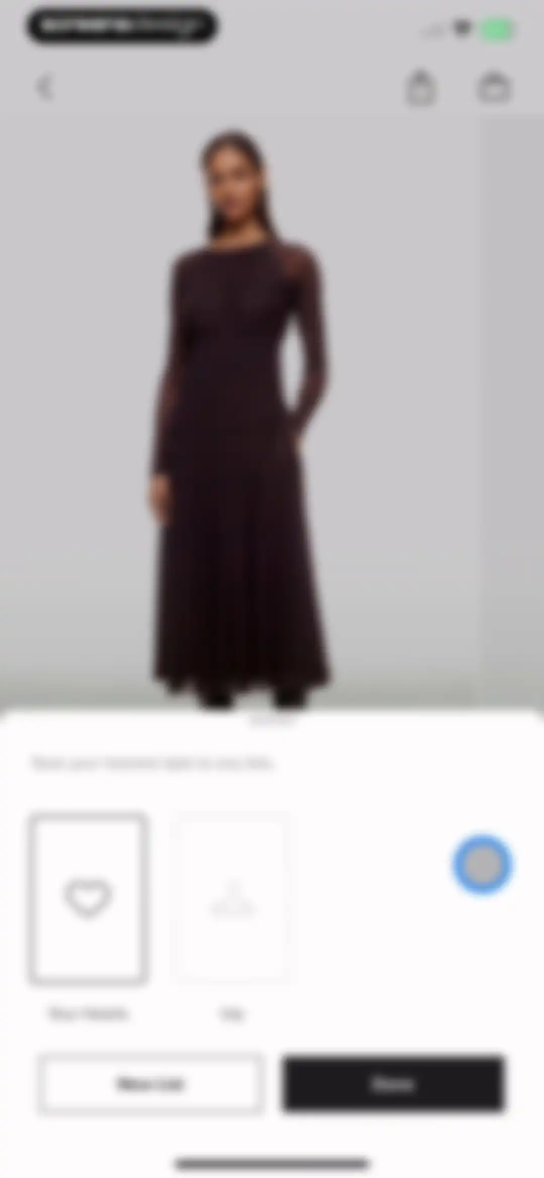 Rent the Runway (RTR) screen 23