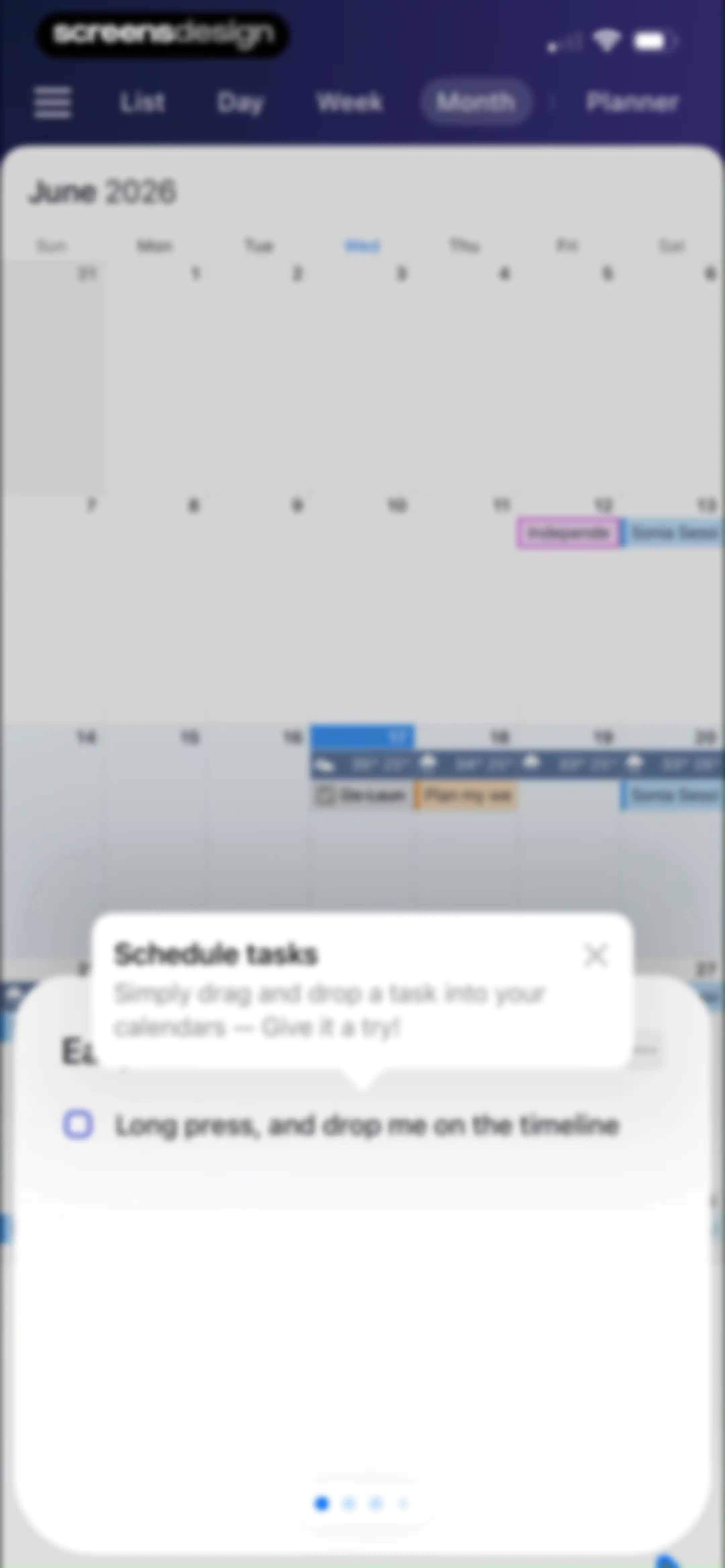 Calendars: Schedule Planner screen 56