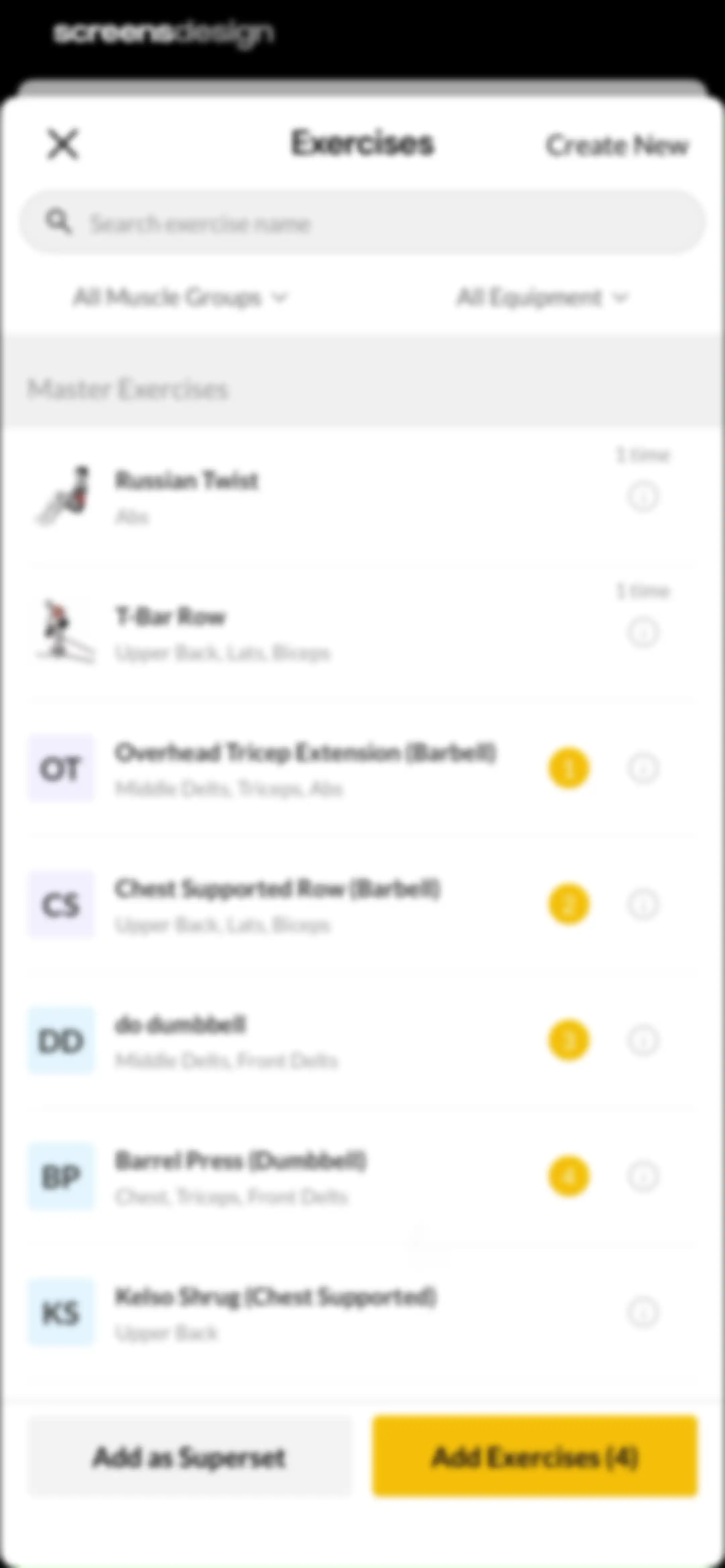 Boostcamp: Workout Programs screen 123