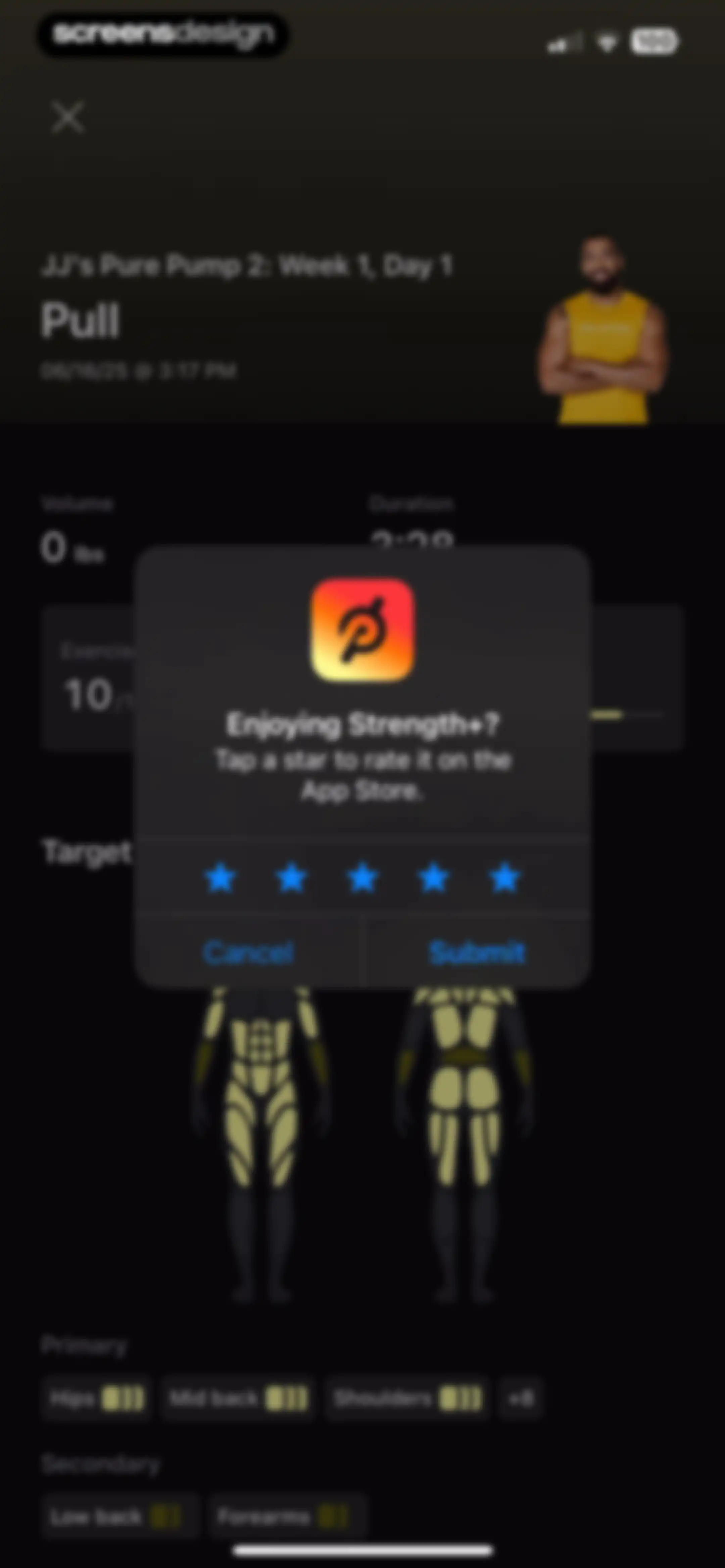 Peloton Strength+ screen 78