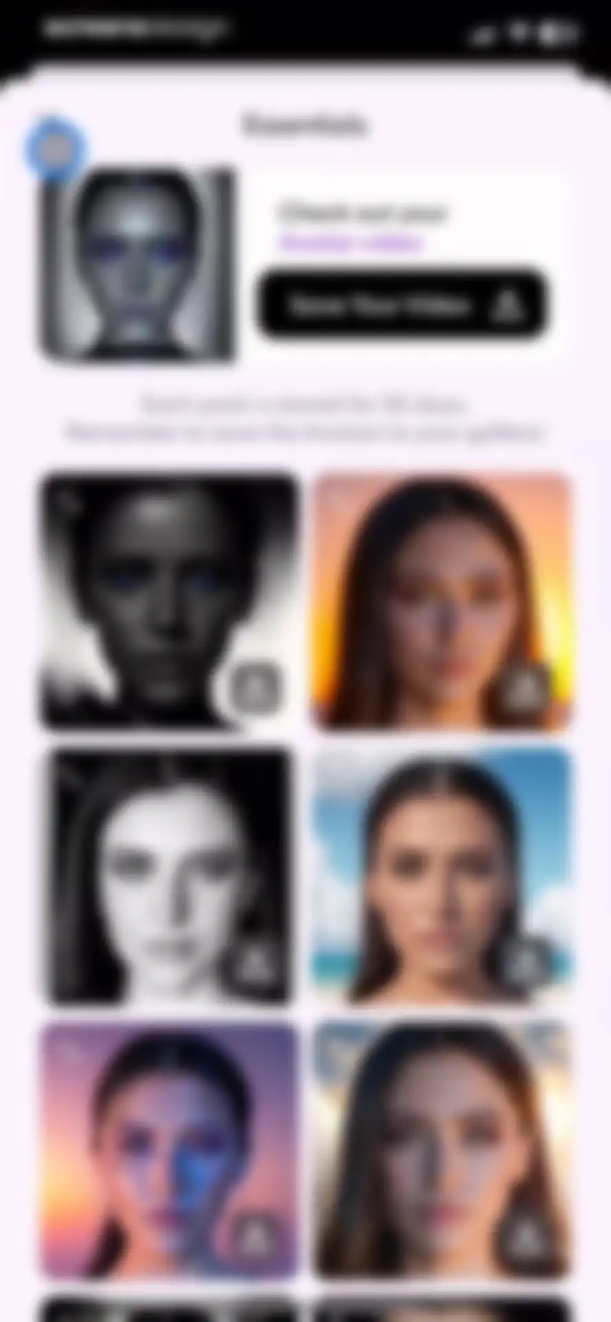 Dawn AI - Avatar generator screen 26