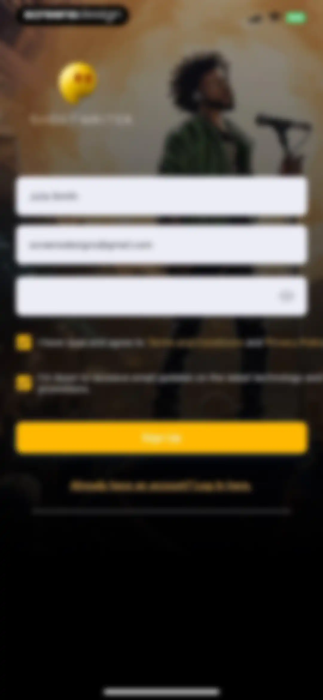 GhostWriter AI Lyrics screen 2