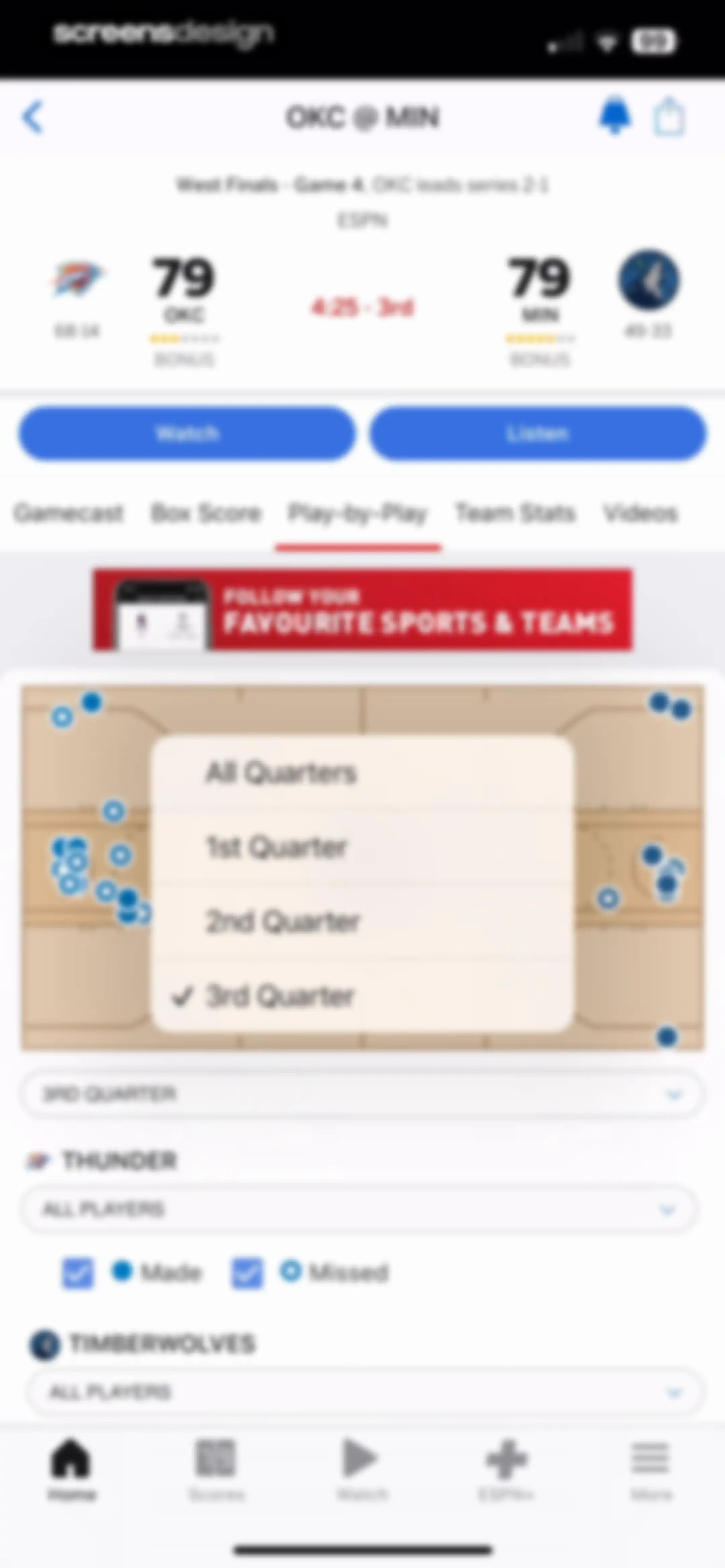 ESPN: Live Sports & Scores screen 50