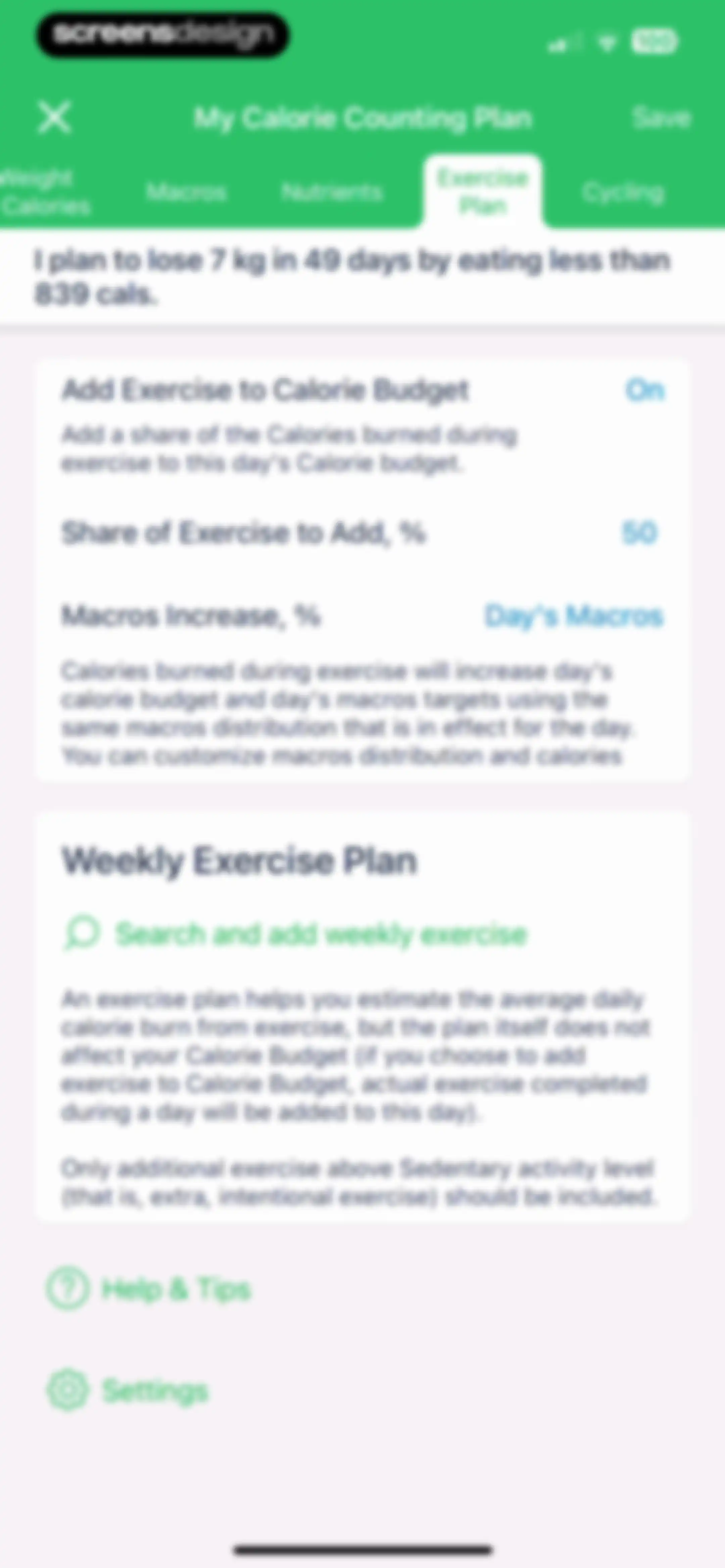 Calorie Counter - MyNetDiary screen 139