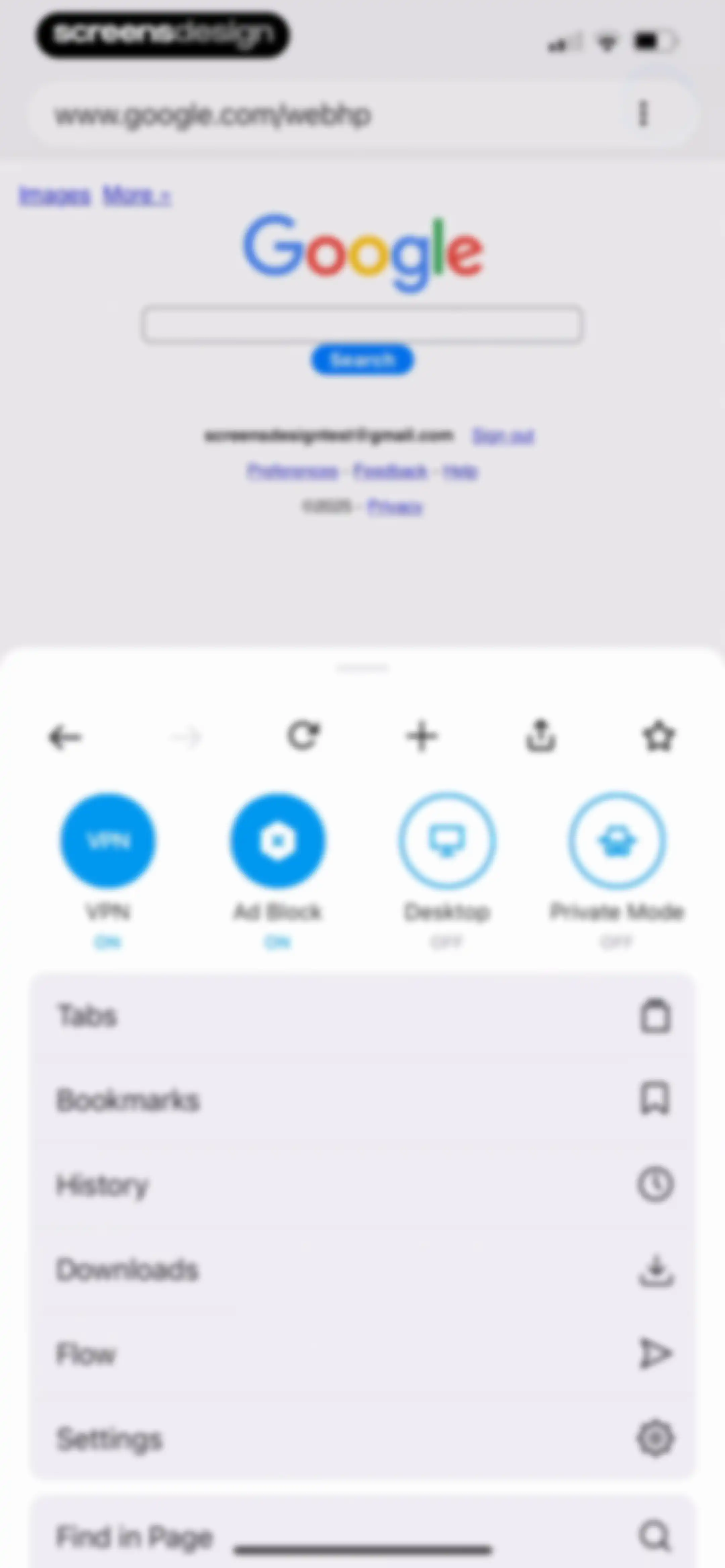 Opera: AI browser with VPN screen 157