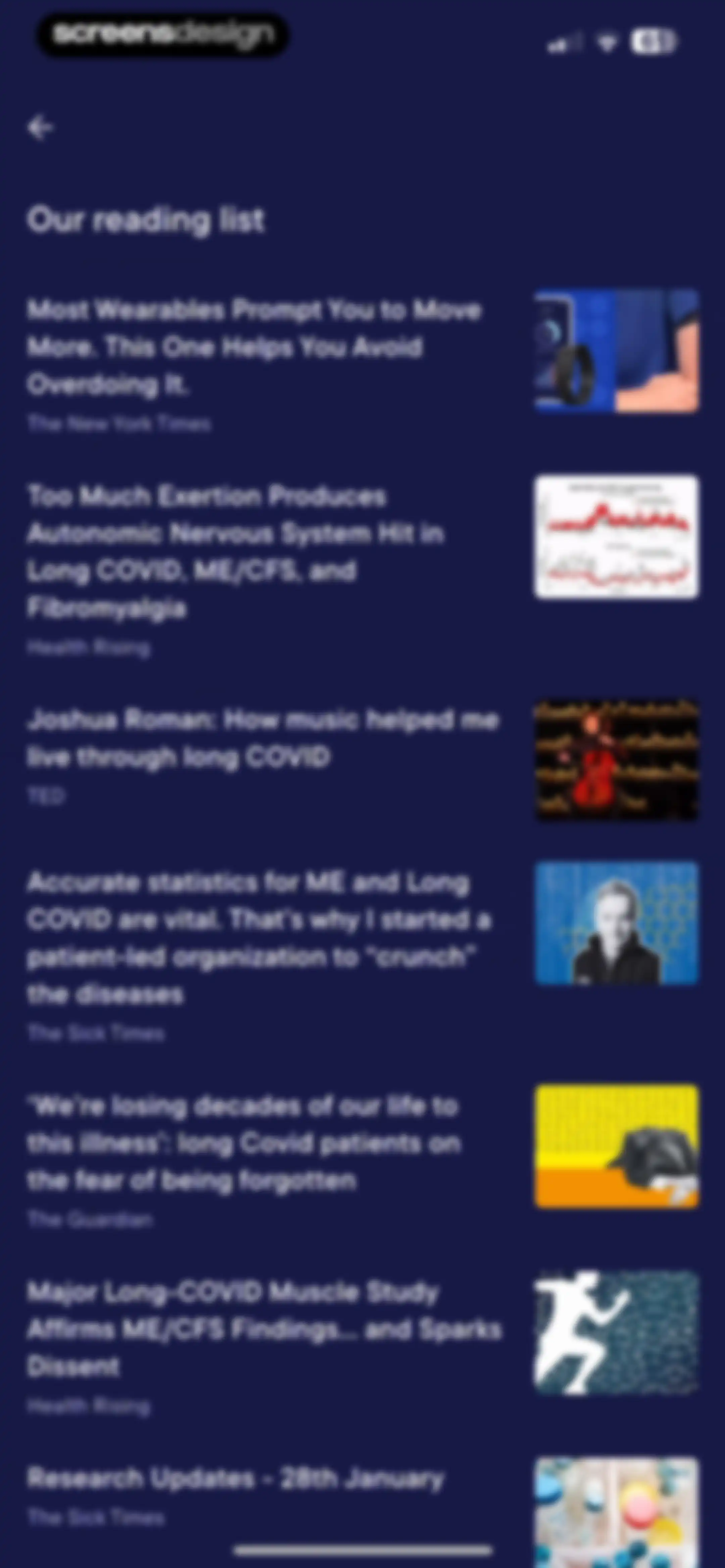 Visible: Pacing for illness screen 128