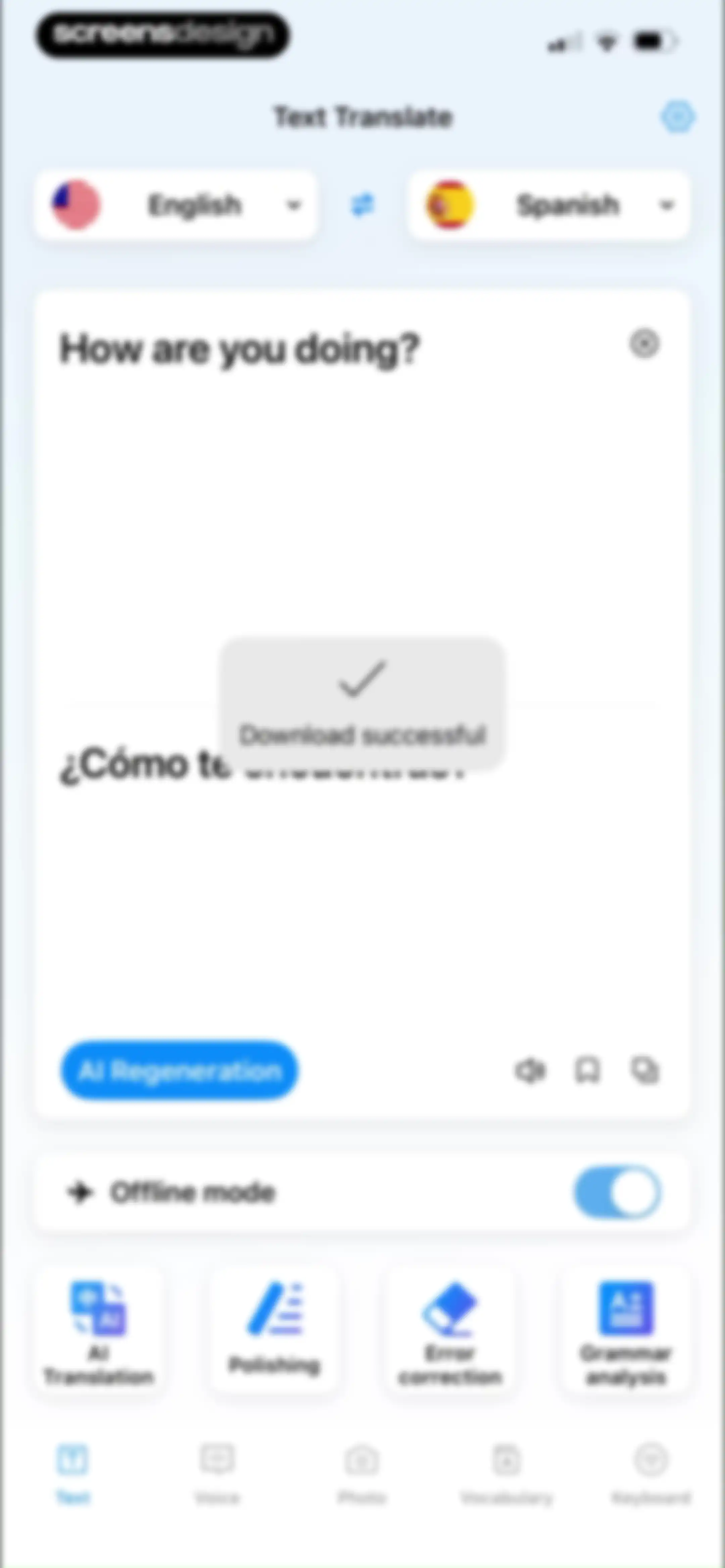 Translate Pal, Translate App screen 21