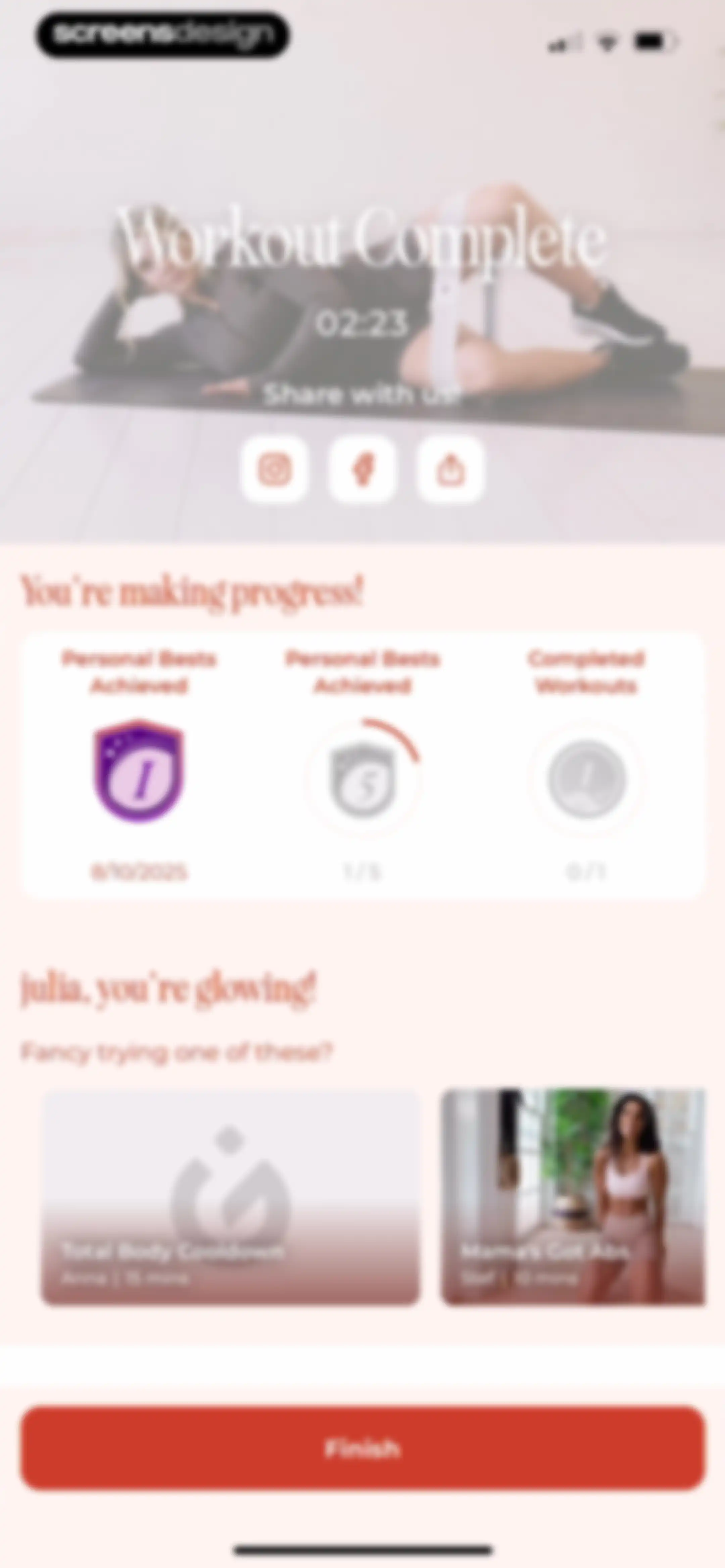 WeGLOW: Home Workout for Women screen 95
