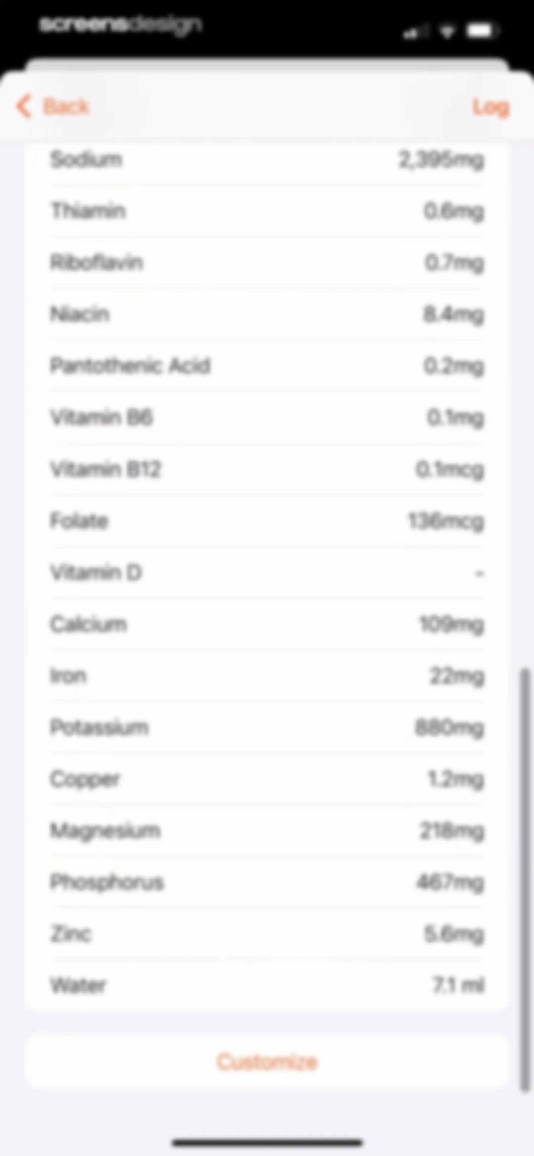 Nutrition Tracker: Foodnoms screen 42