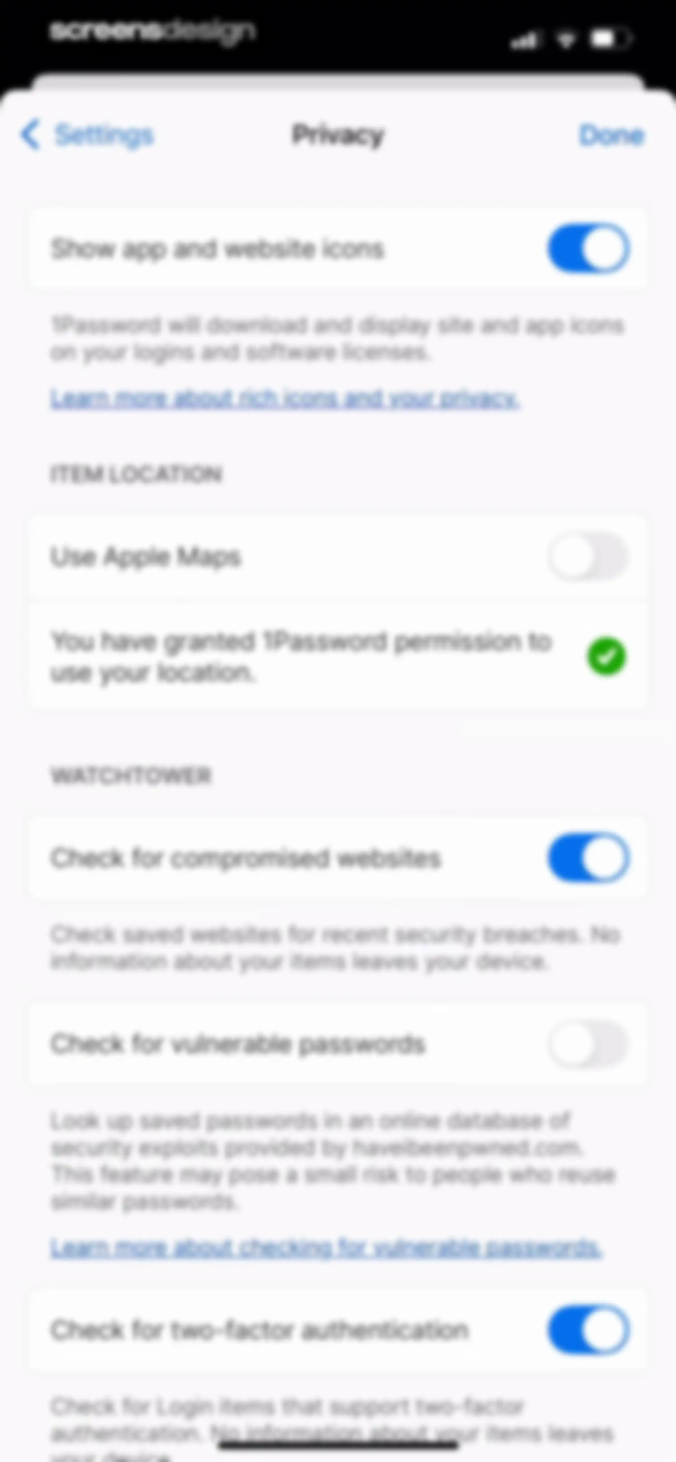 1Password: Password Manager screen 157