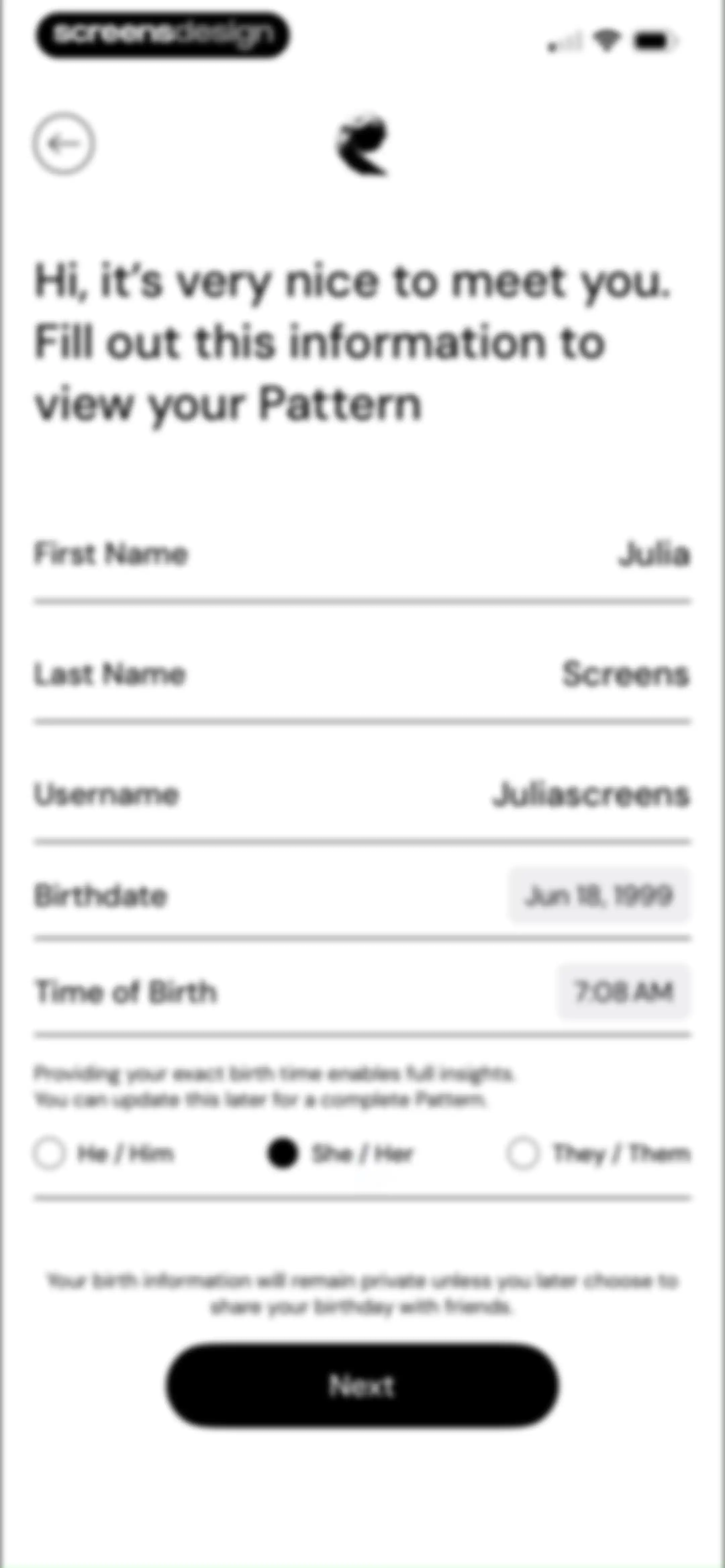 The Pattern: Astrology screen 8