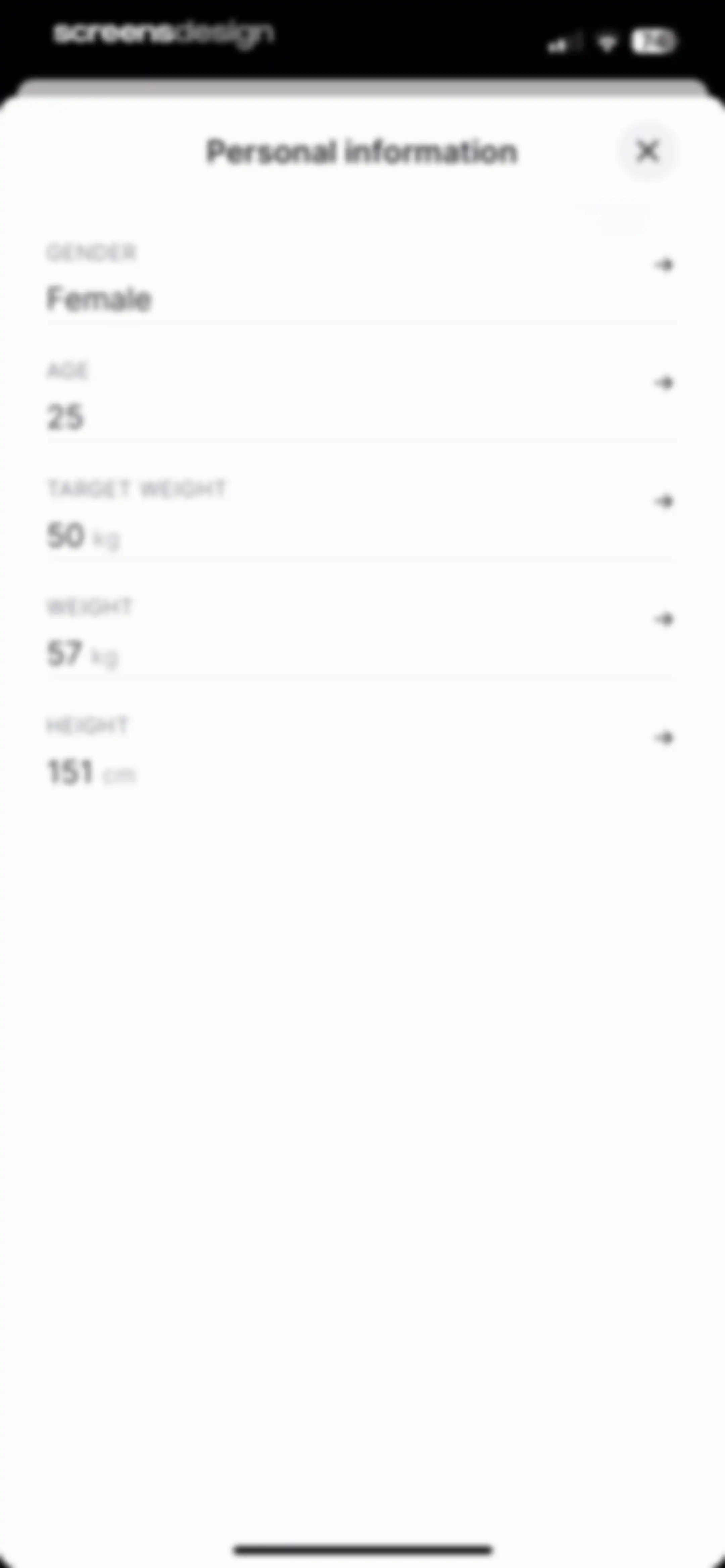 Fitself: Fitness and Fasting screen 101