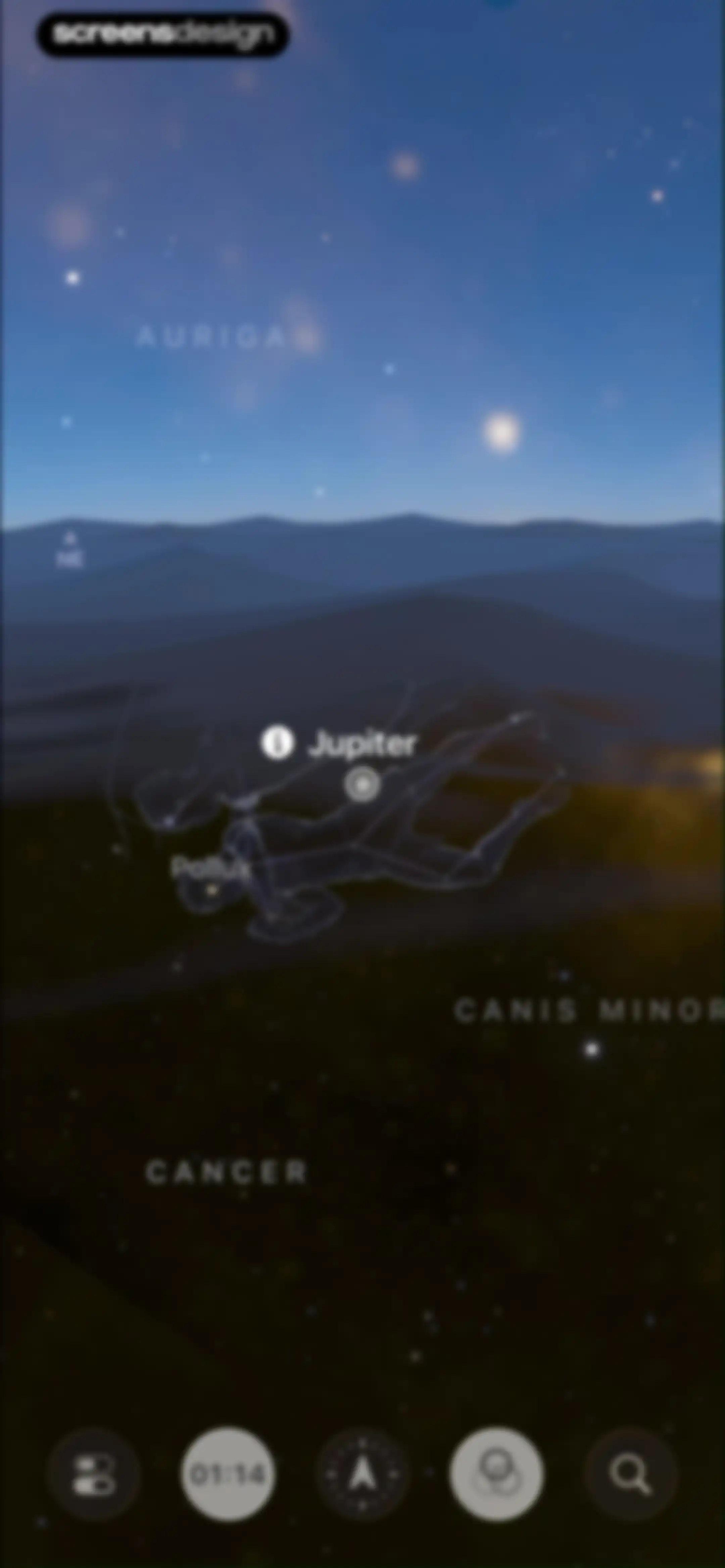 Sky Guide screen 61