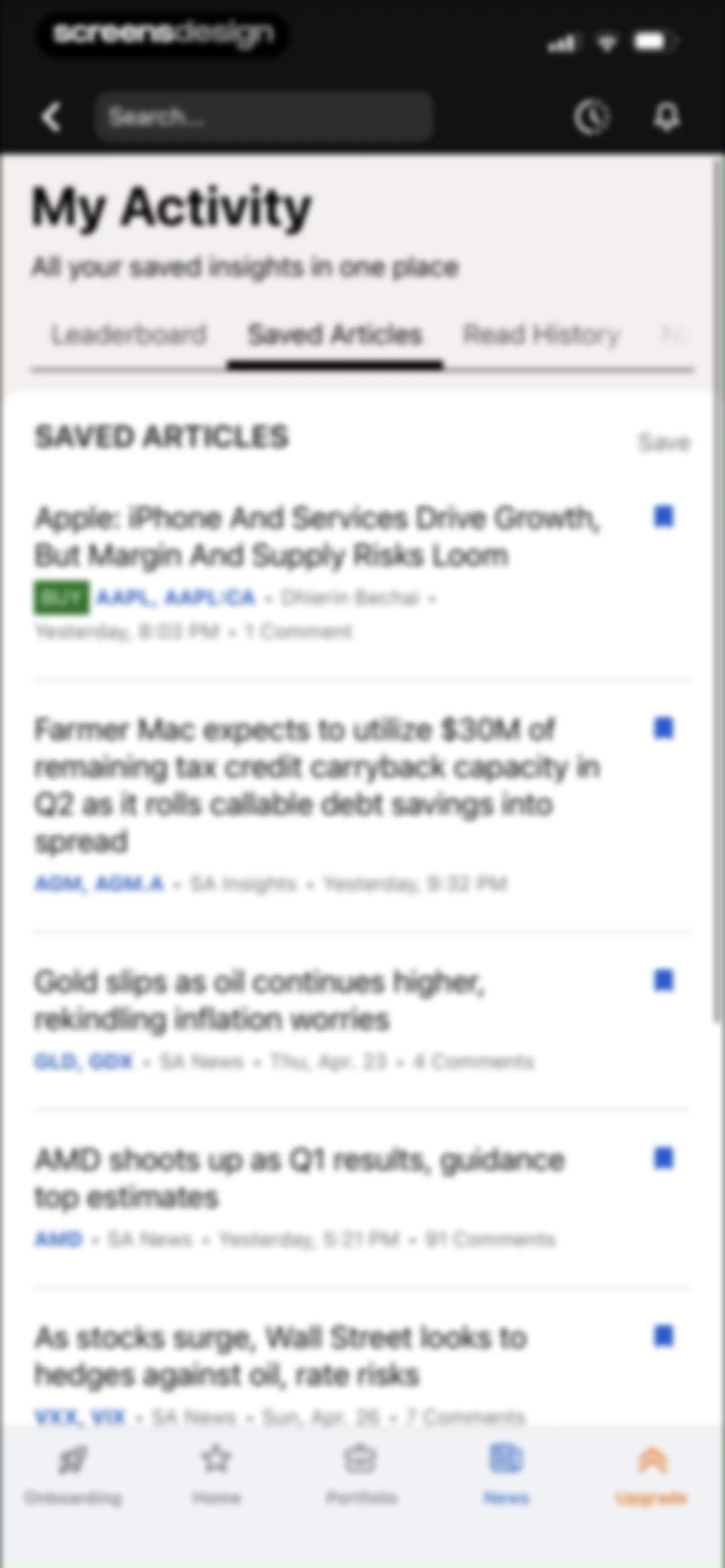 Seeking Alpha: News & Analysis screen 107