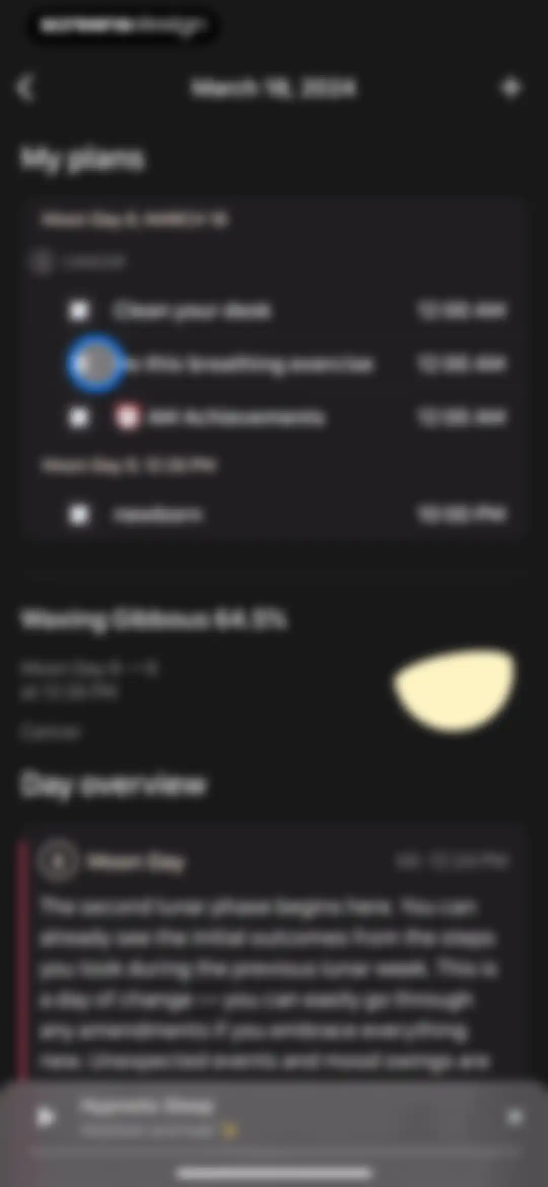 Moon Calendar — MoonX screen 83
