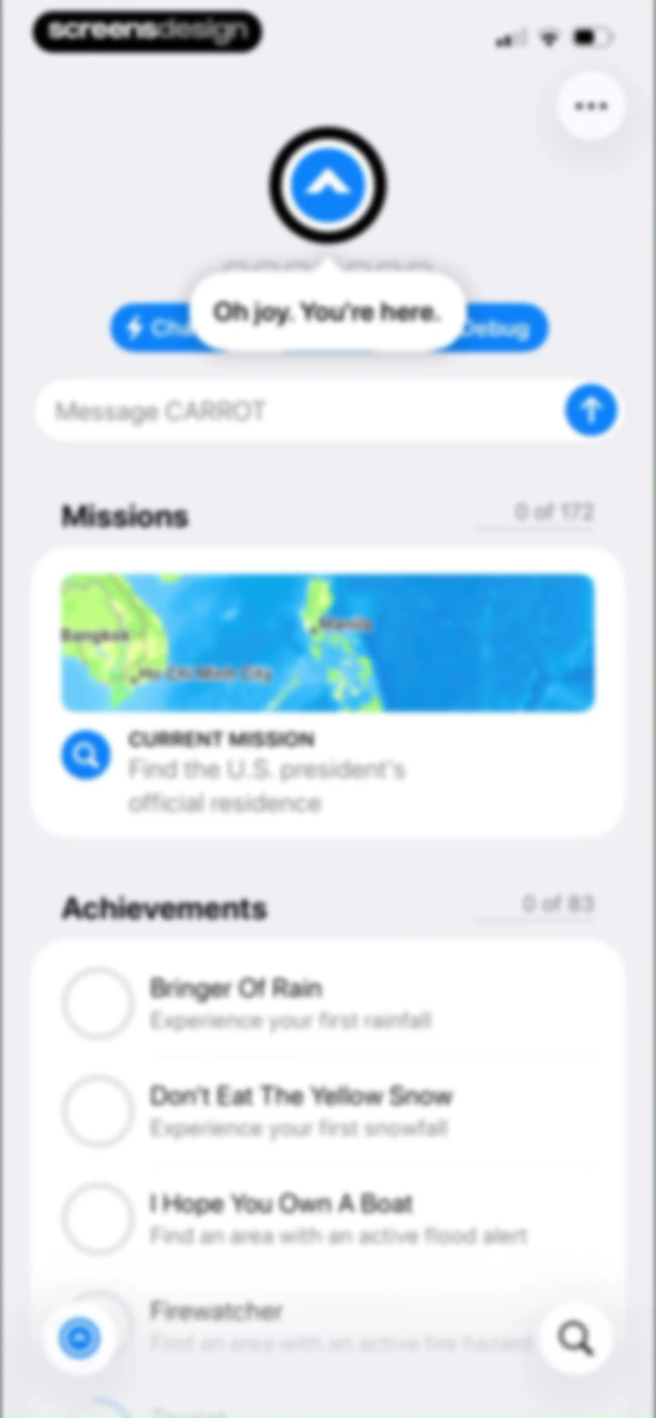 CARROT Weather: Alerts & Radar screen 88
