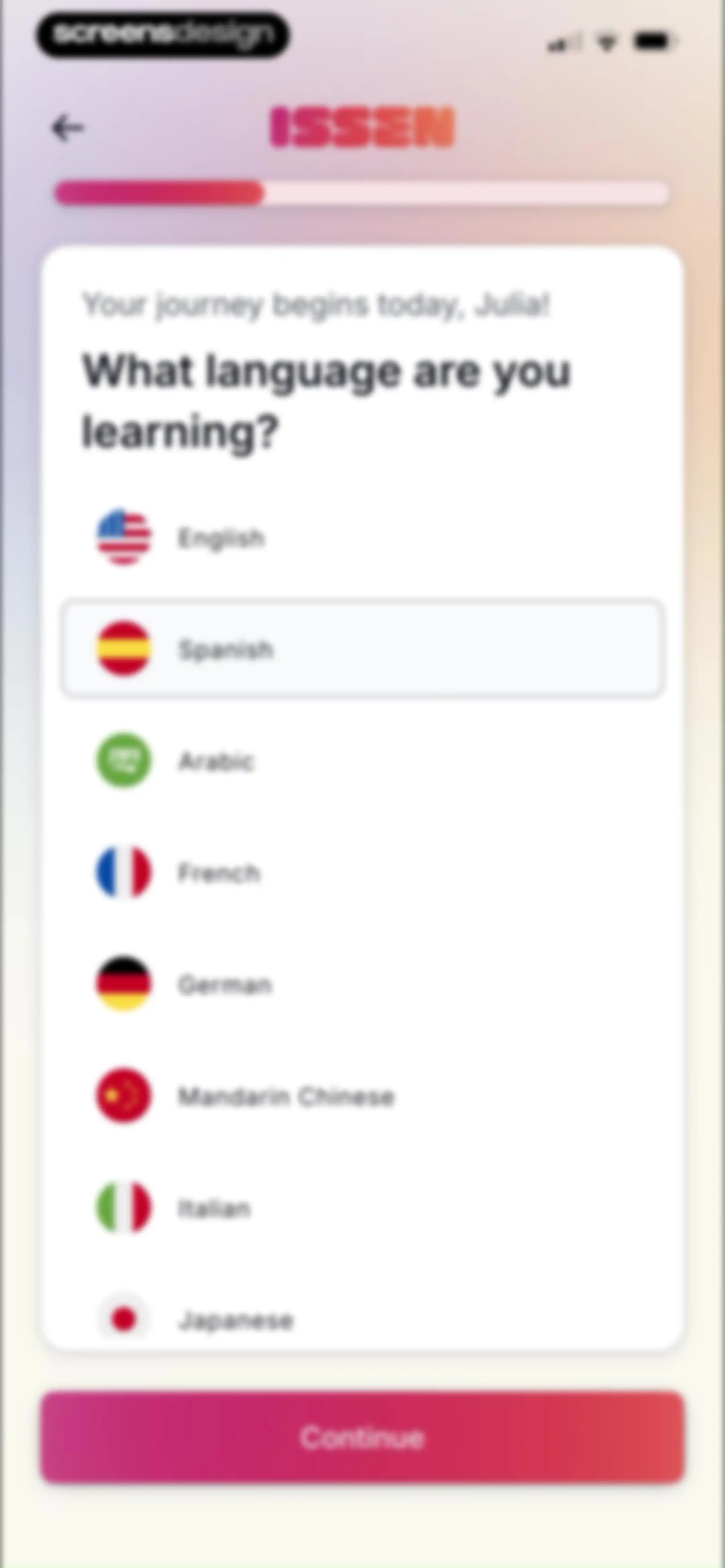 ISSEN - Voice Tutor screen 6