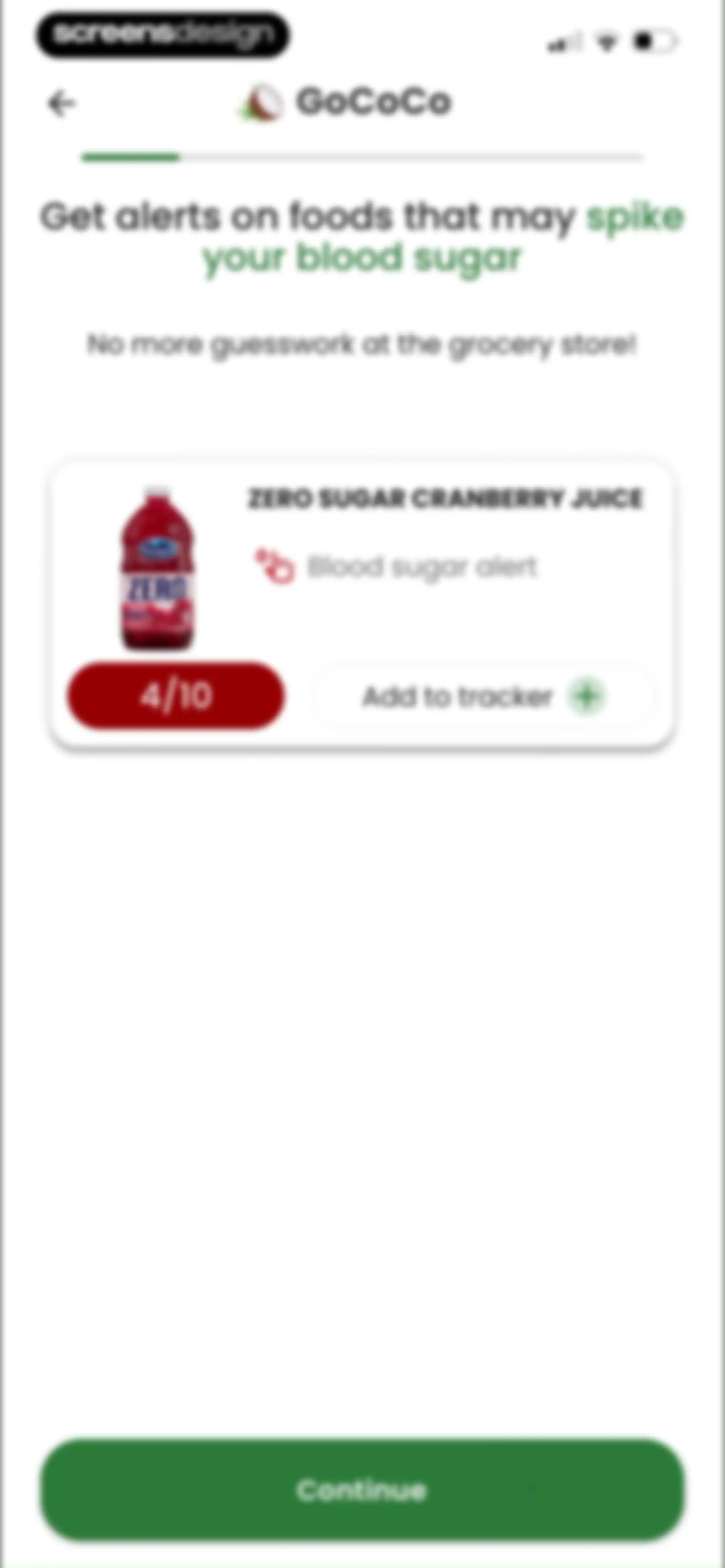 Diabetes food tracker - Gococo screen 14