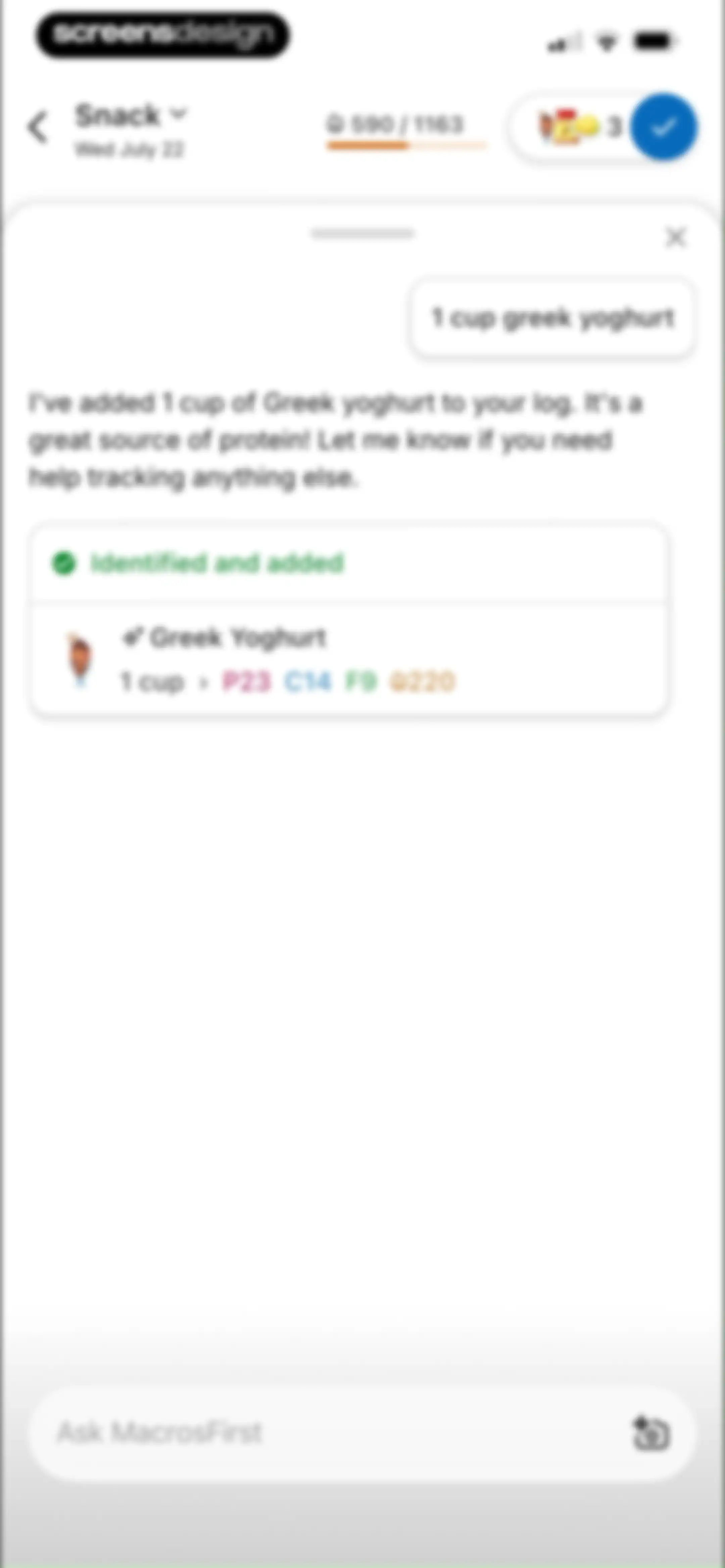 MacrosFirst - Macro Tracker screen 53