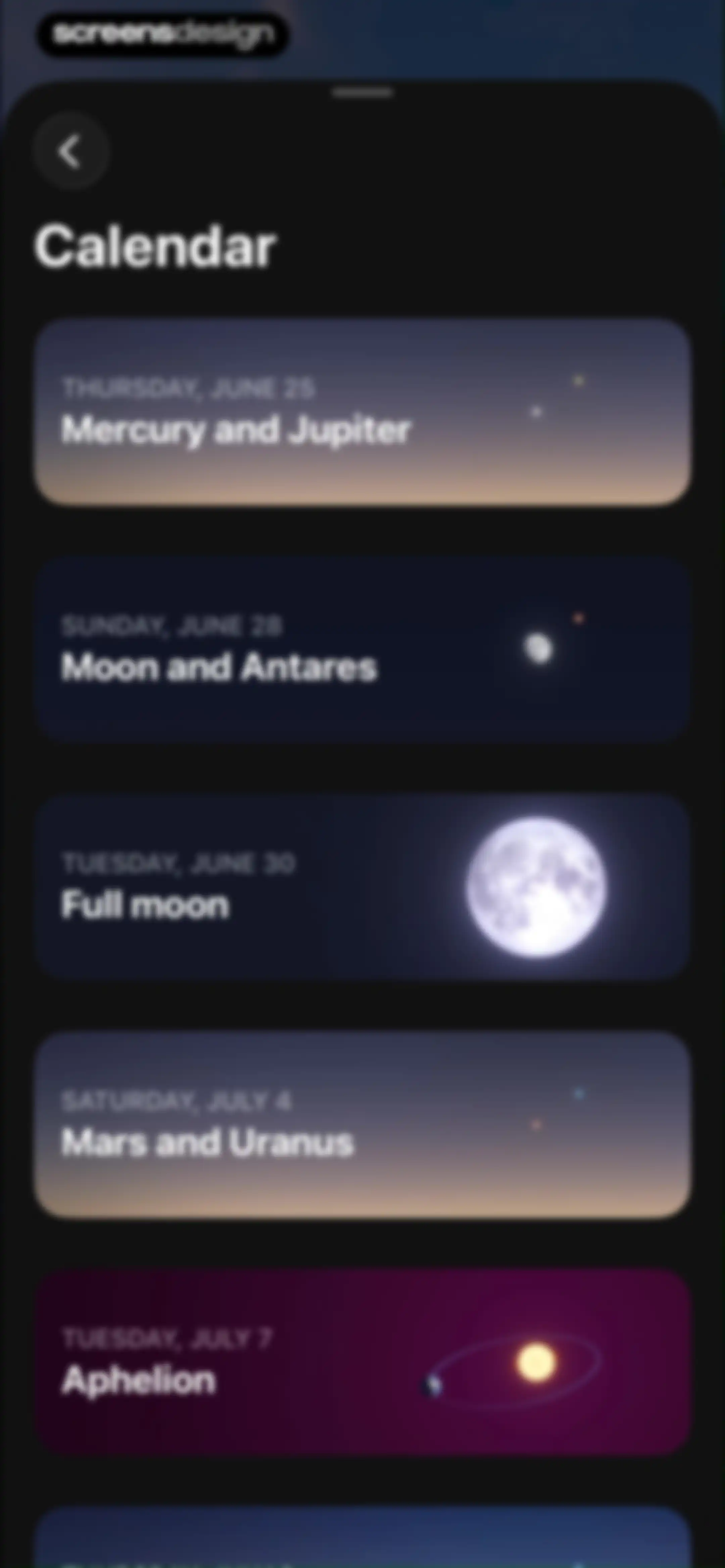 Sky Guide screen 68