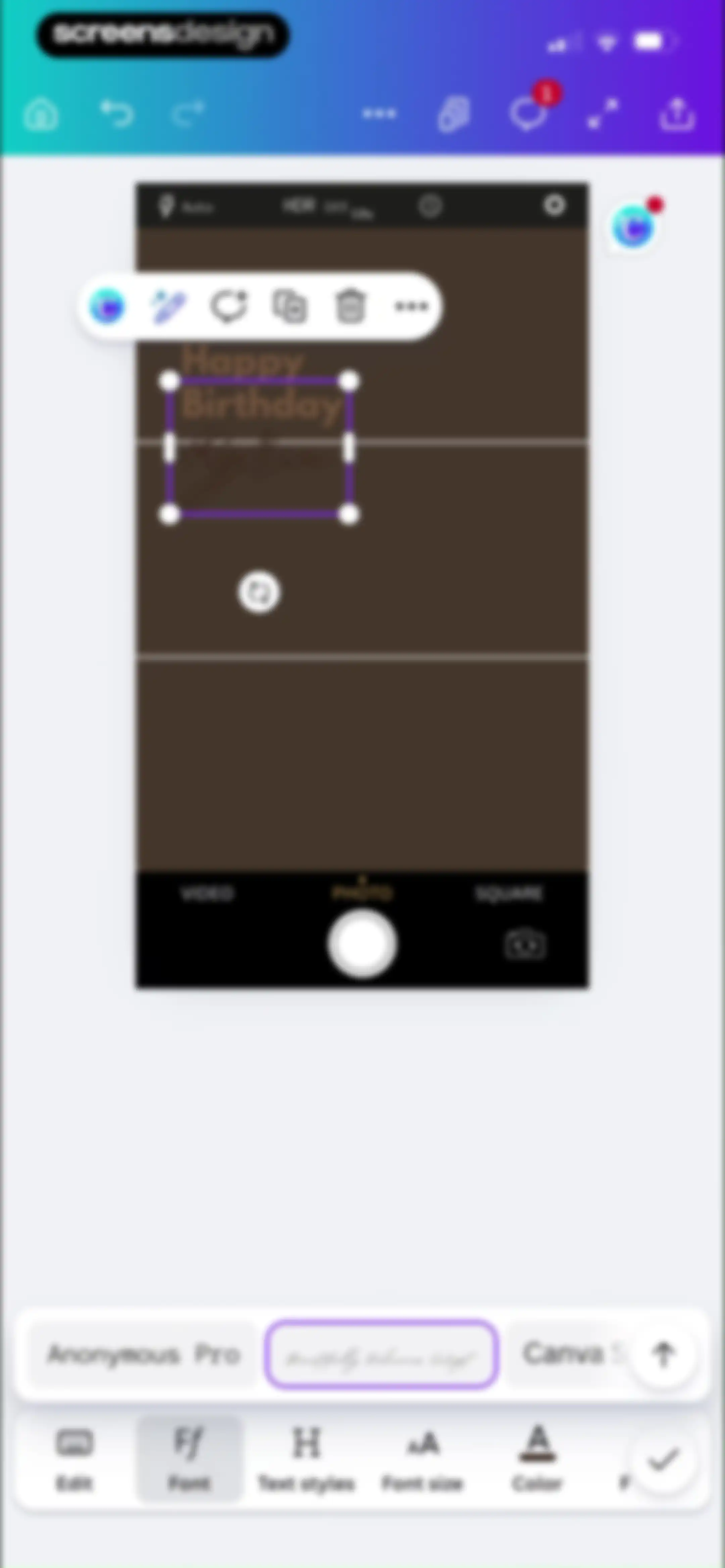Canva: AI Video & Photo Editor screen 105