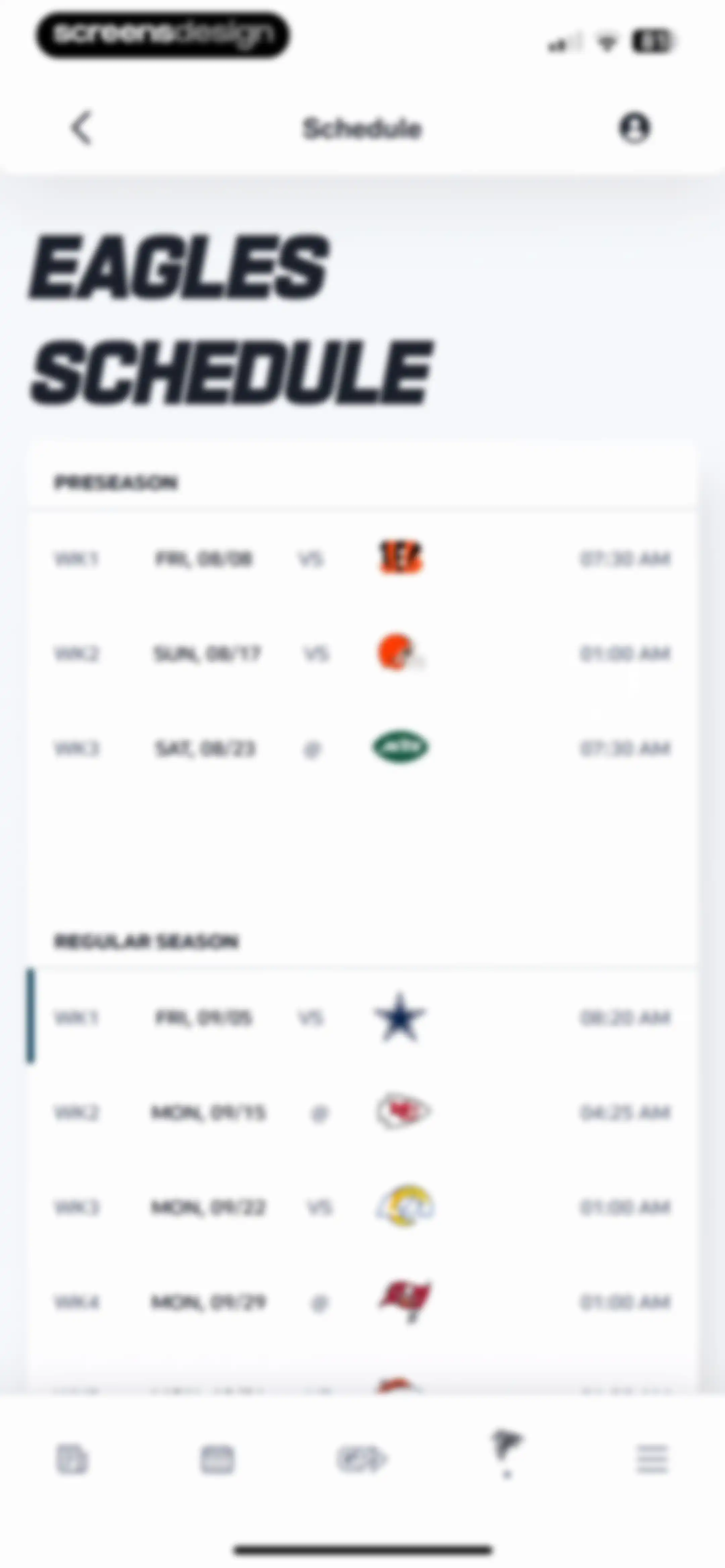 NFL screen 108