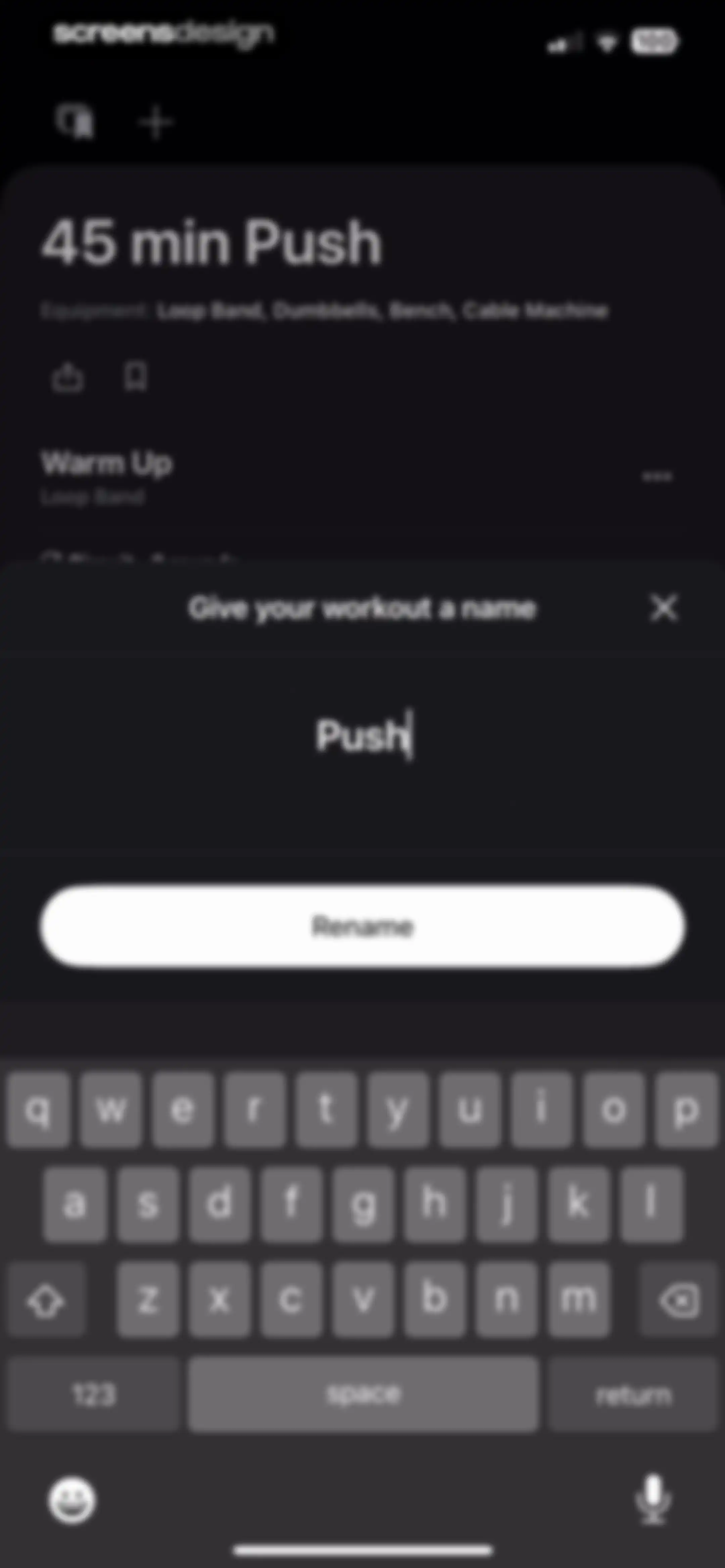 Peloton Strength+ screen 122