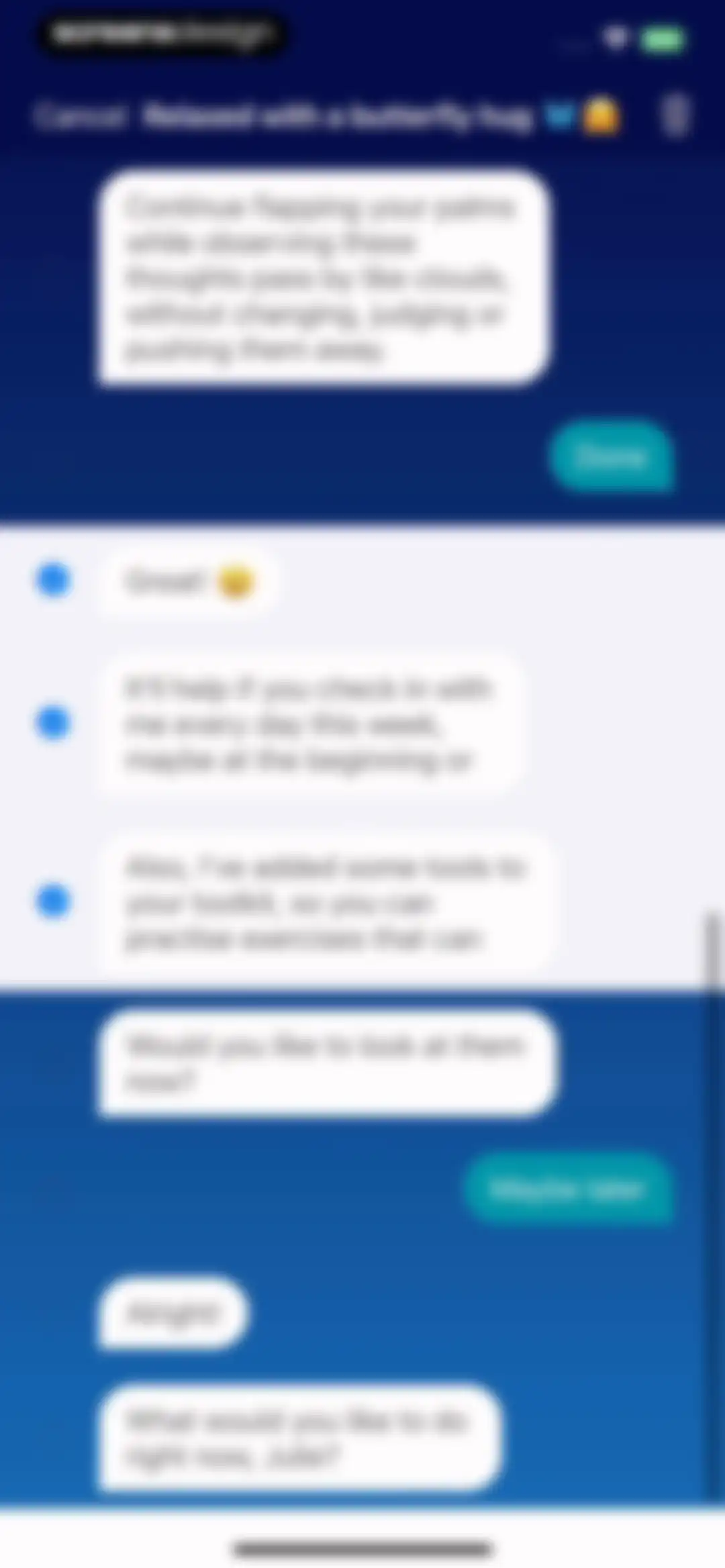 Wysa: Mental Wellbeing AI screen 70