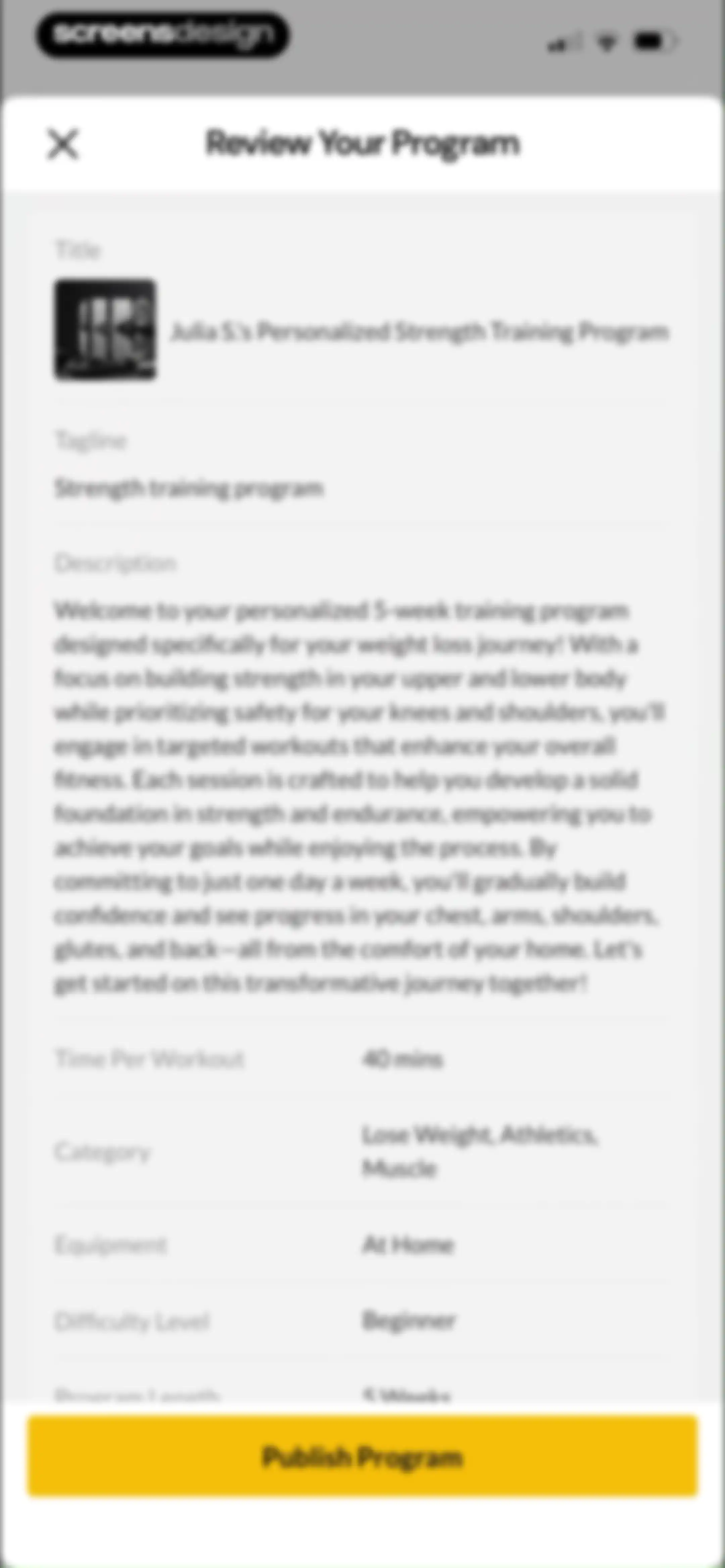 Boostcamp: Workout Programs screen 99