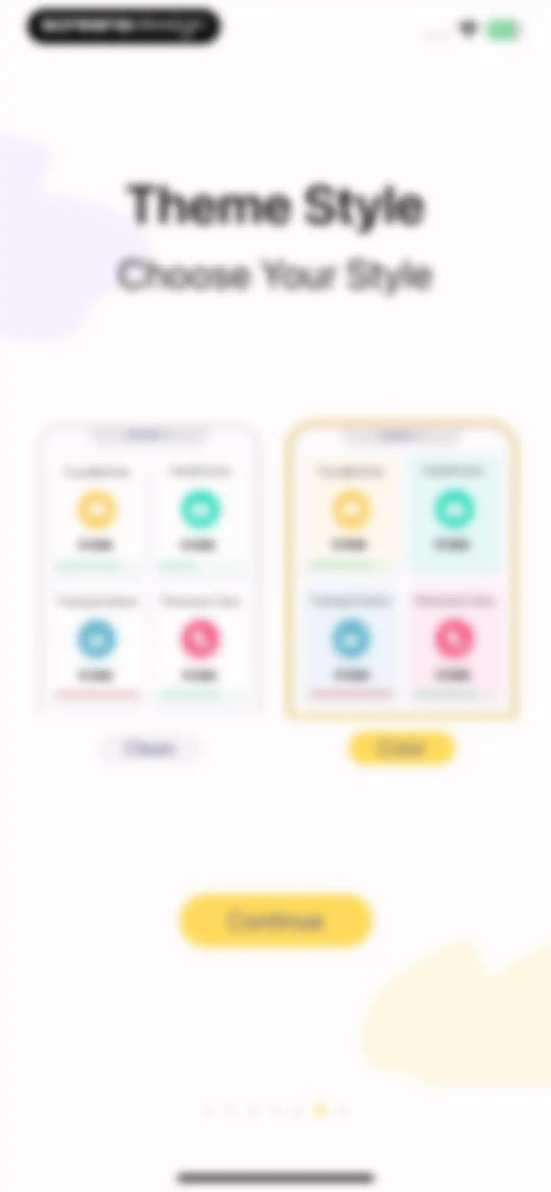 Budget app - spending tracker screen 7