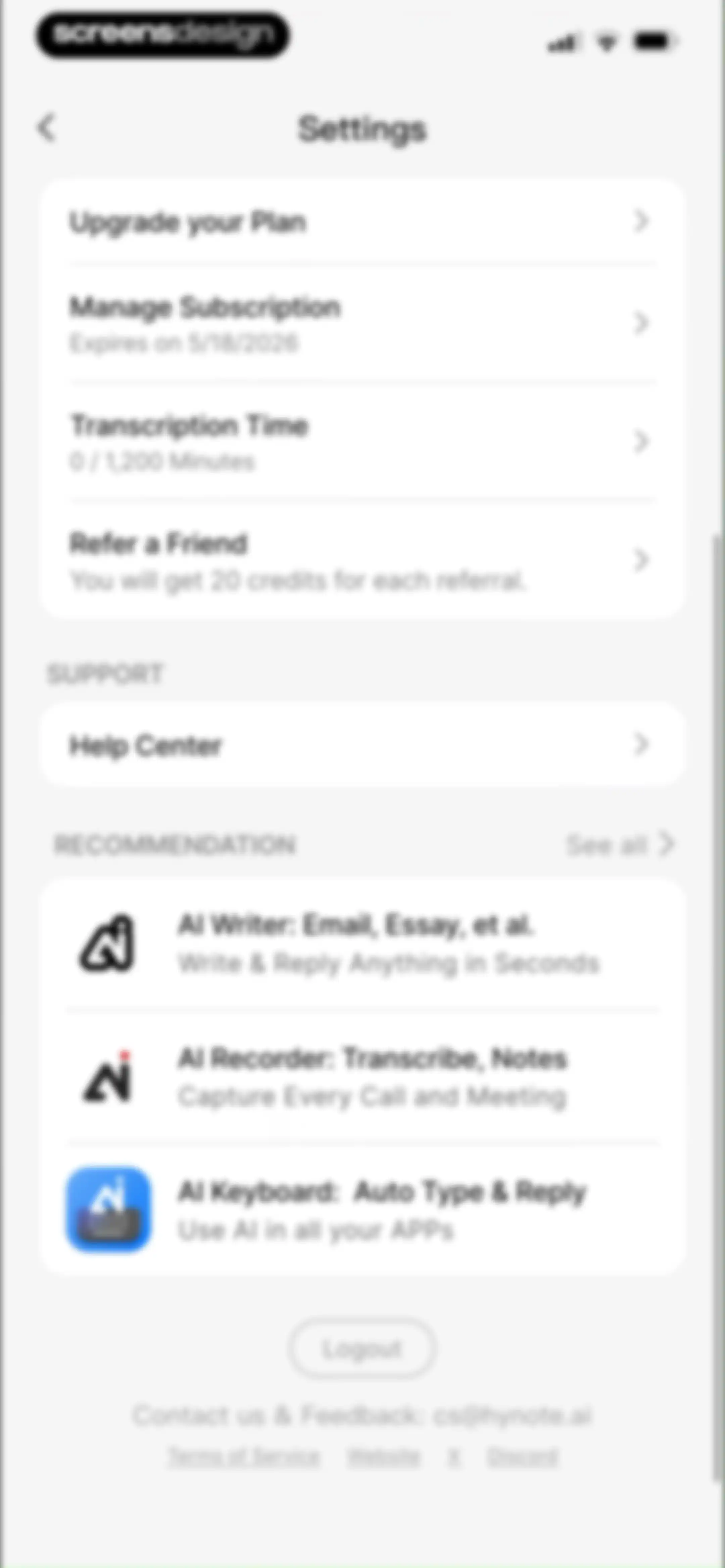HyNote: AI Note Taker, Summary screen 114