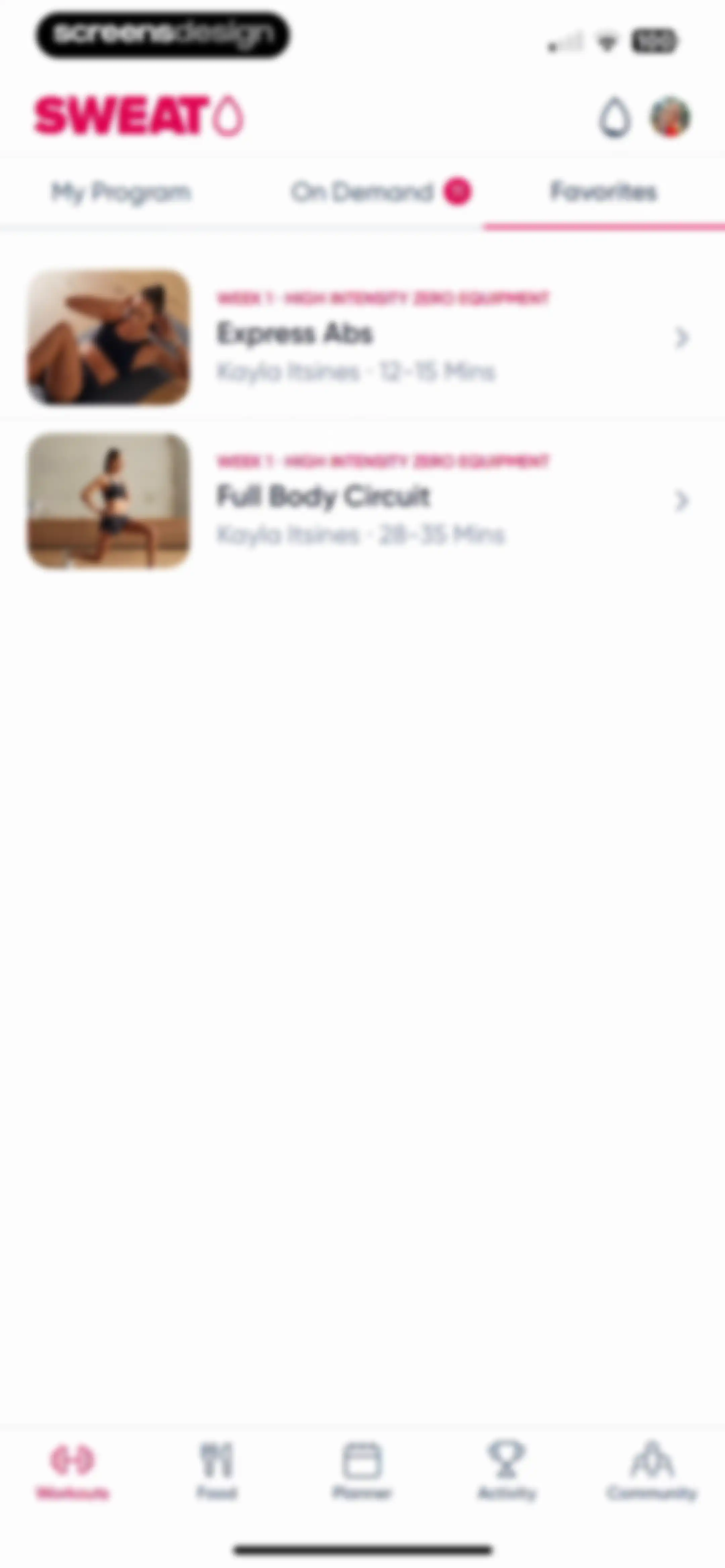 Sweat: Fitness App For Women screen 108